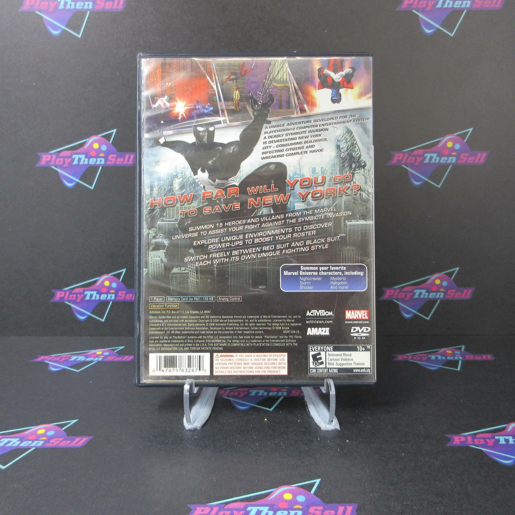 Spider-Man Web of Shadows Amazing Allies Edition PS2 PlayStation 2 AD CIB - Very Good