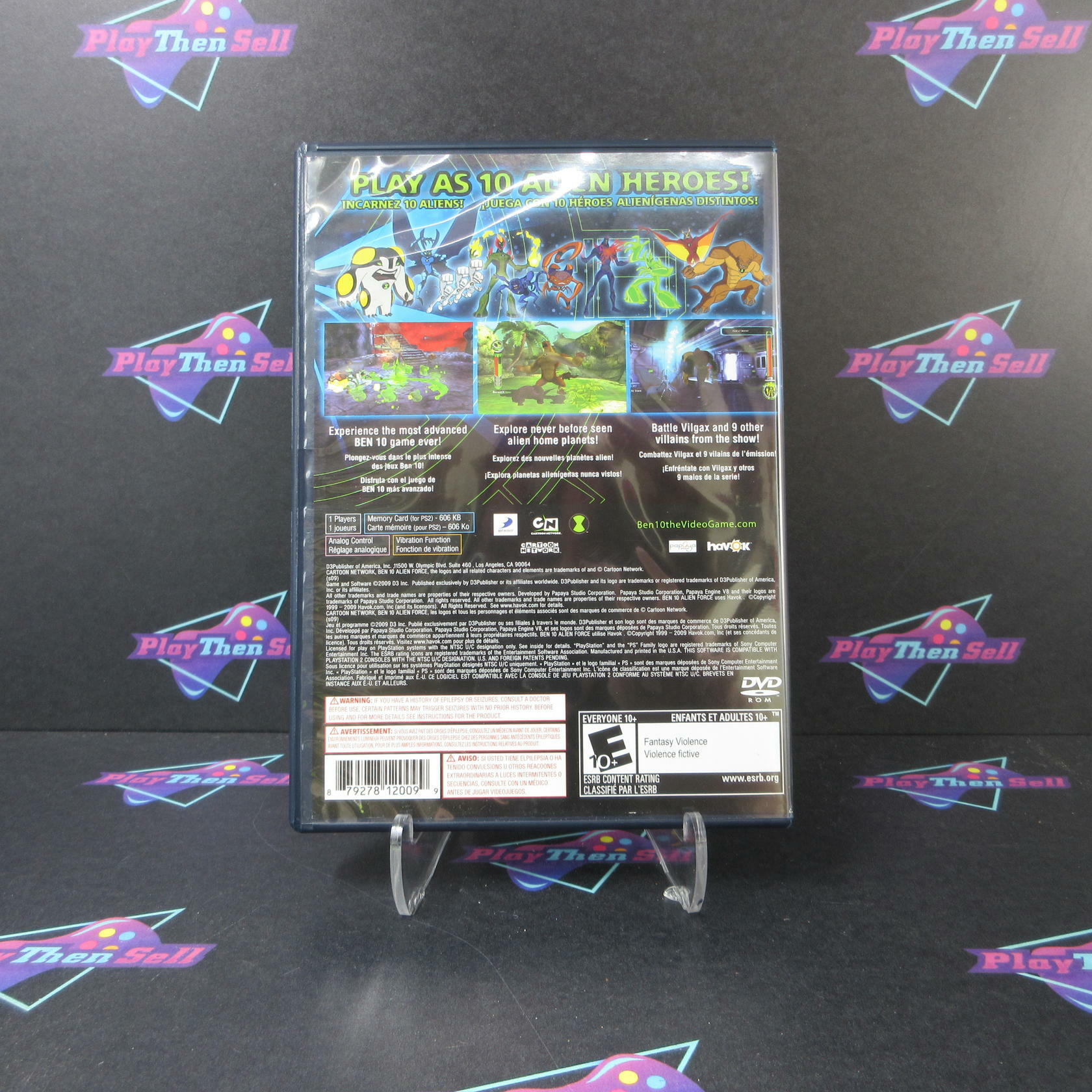 Ben 10 Alien Force Vilgax Attacks PS2 PlayStation 2 DD Complete CIB - Very Good