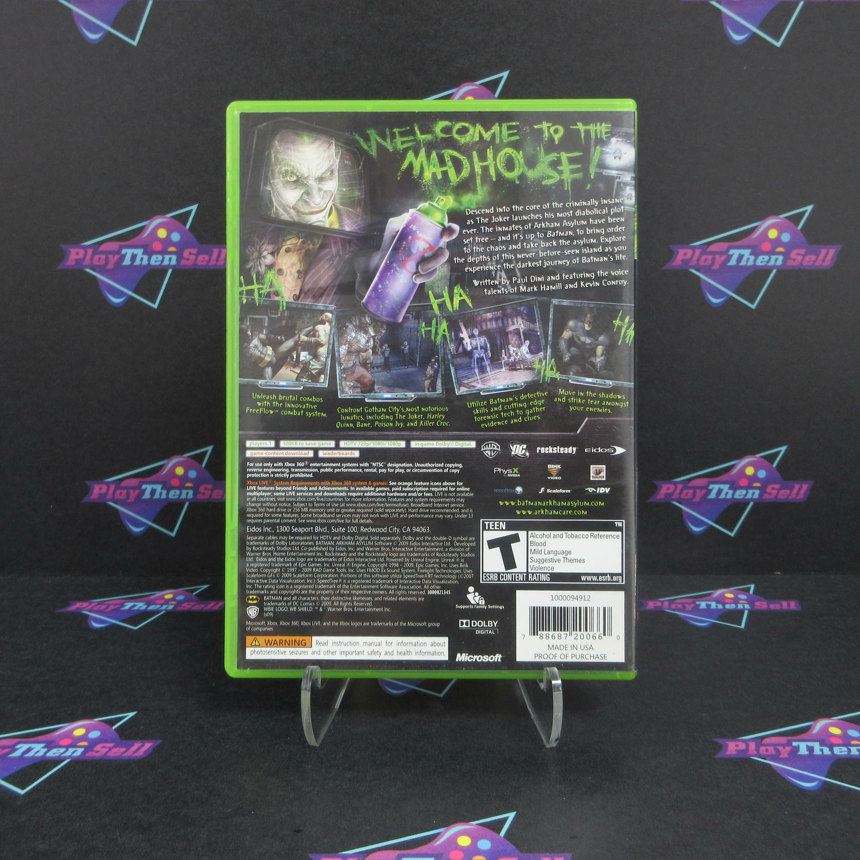 Batman Arkham Asylum Xbox 360 AD Complete CIB - Very Good