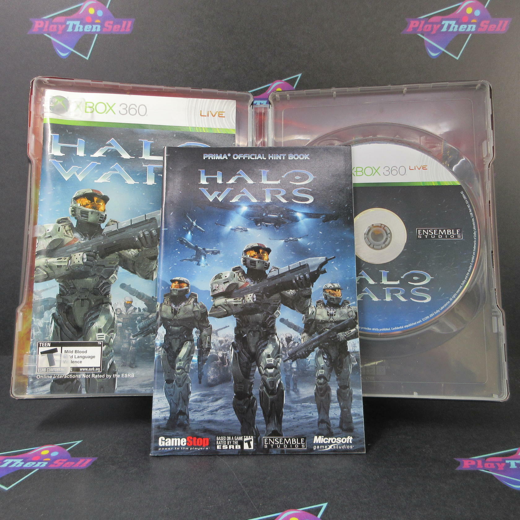 Halo Wars Limited Edition Steelbook Xbox 360 DD + Hint Book Complete CIB - Very Good