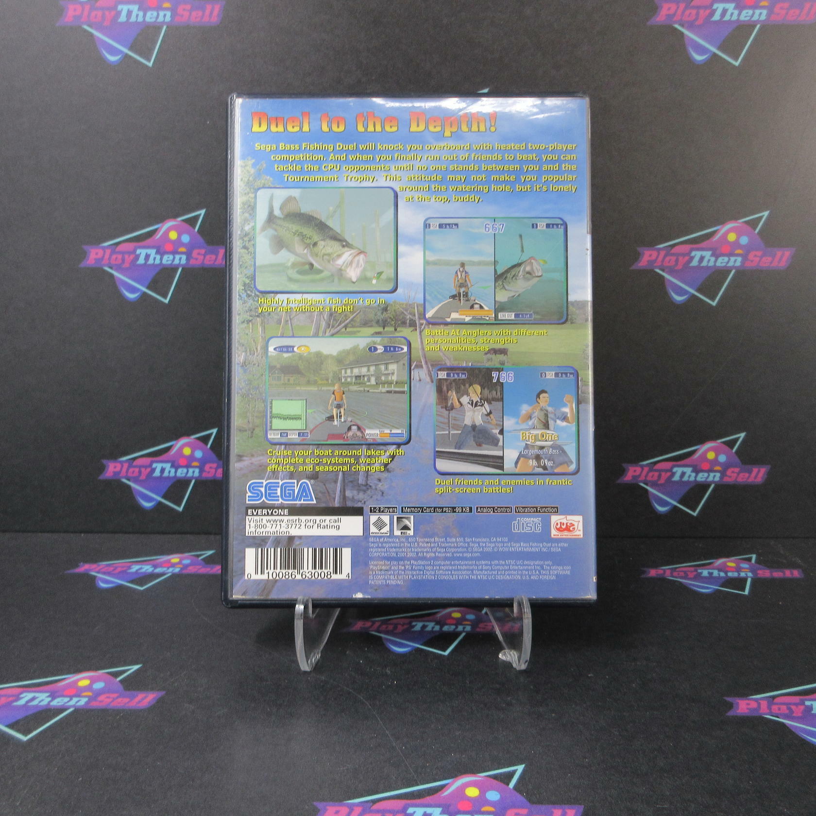 Sega Bass Fishing Duel PS2 PlayStation 2 AD Complete CIB - Very Good