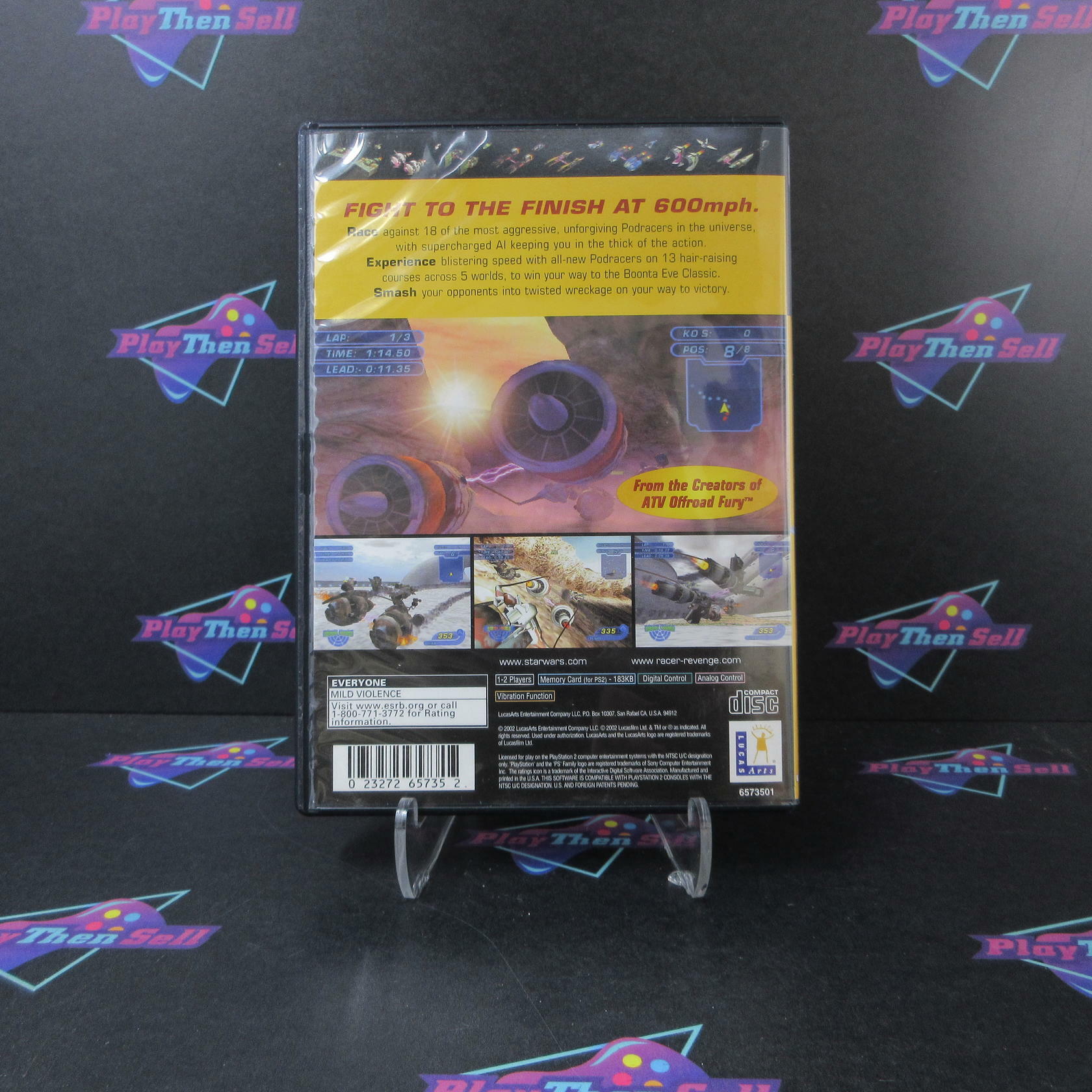 Star Wars Racer Revenge + Reg Card PS2 PlayStation 2 DD Complete CIB - Very Good