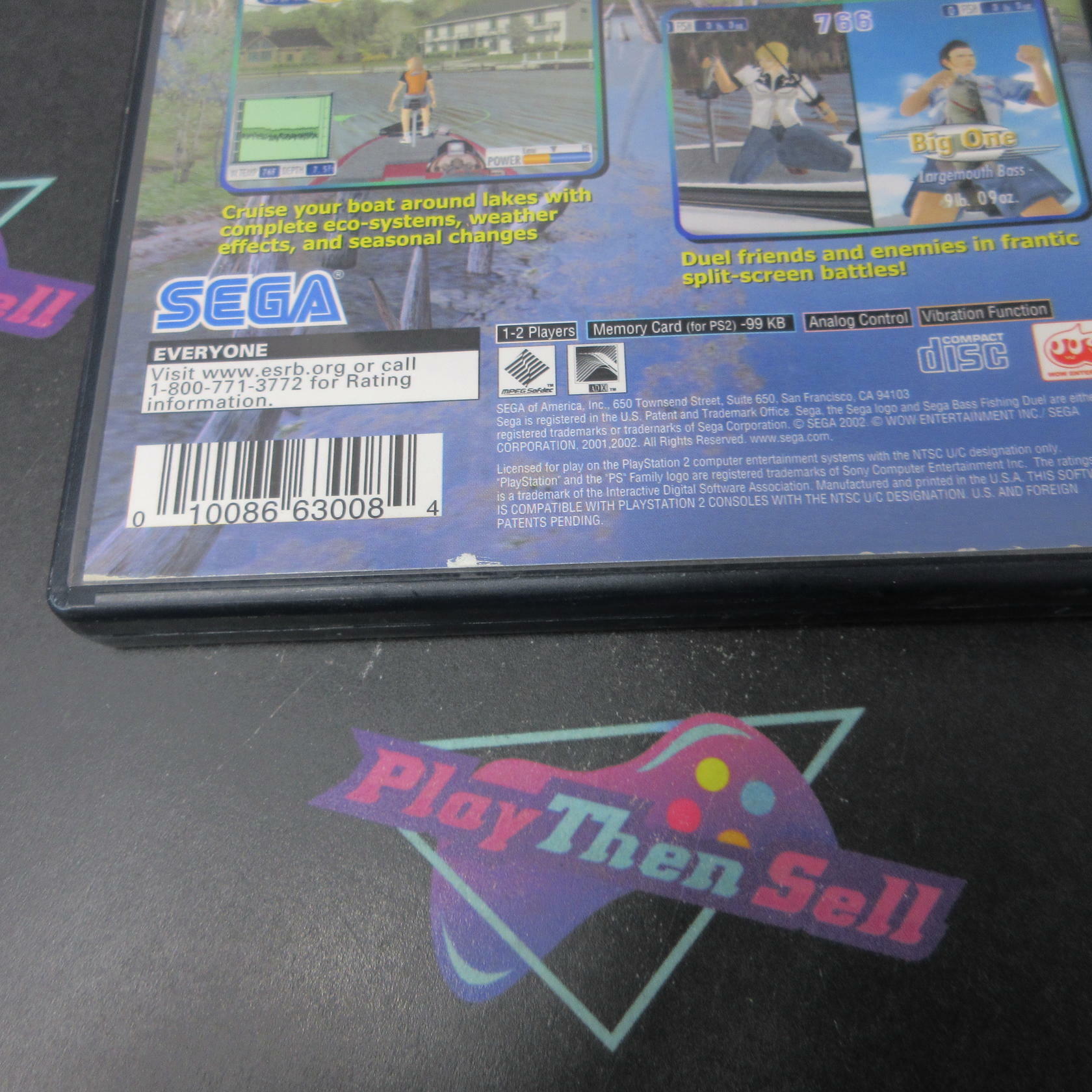 Sega Bass Fishing Duel PS2 PlayStation 2 AD Complete CIB - Very Good