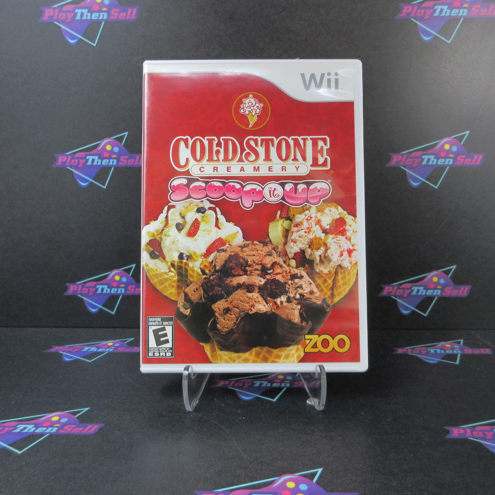 Cold Stone Creamery Scoop It Up Nintendo Wii AD Complete CIB - Very Good