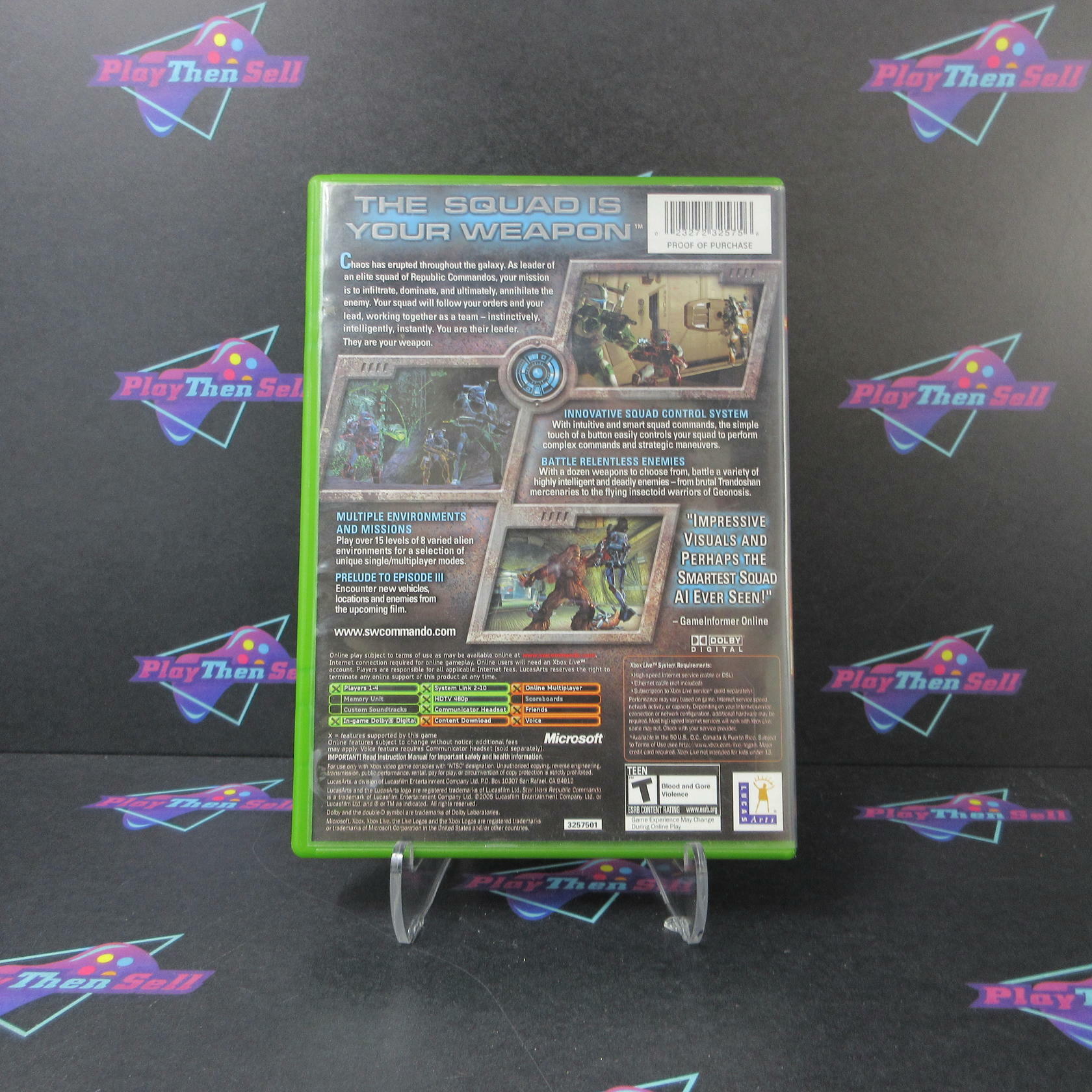 Star Wars Republic Commando Xbox AD/MD Complete CIB - Very Good