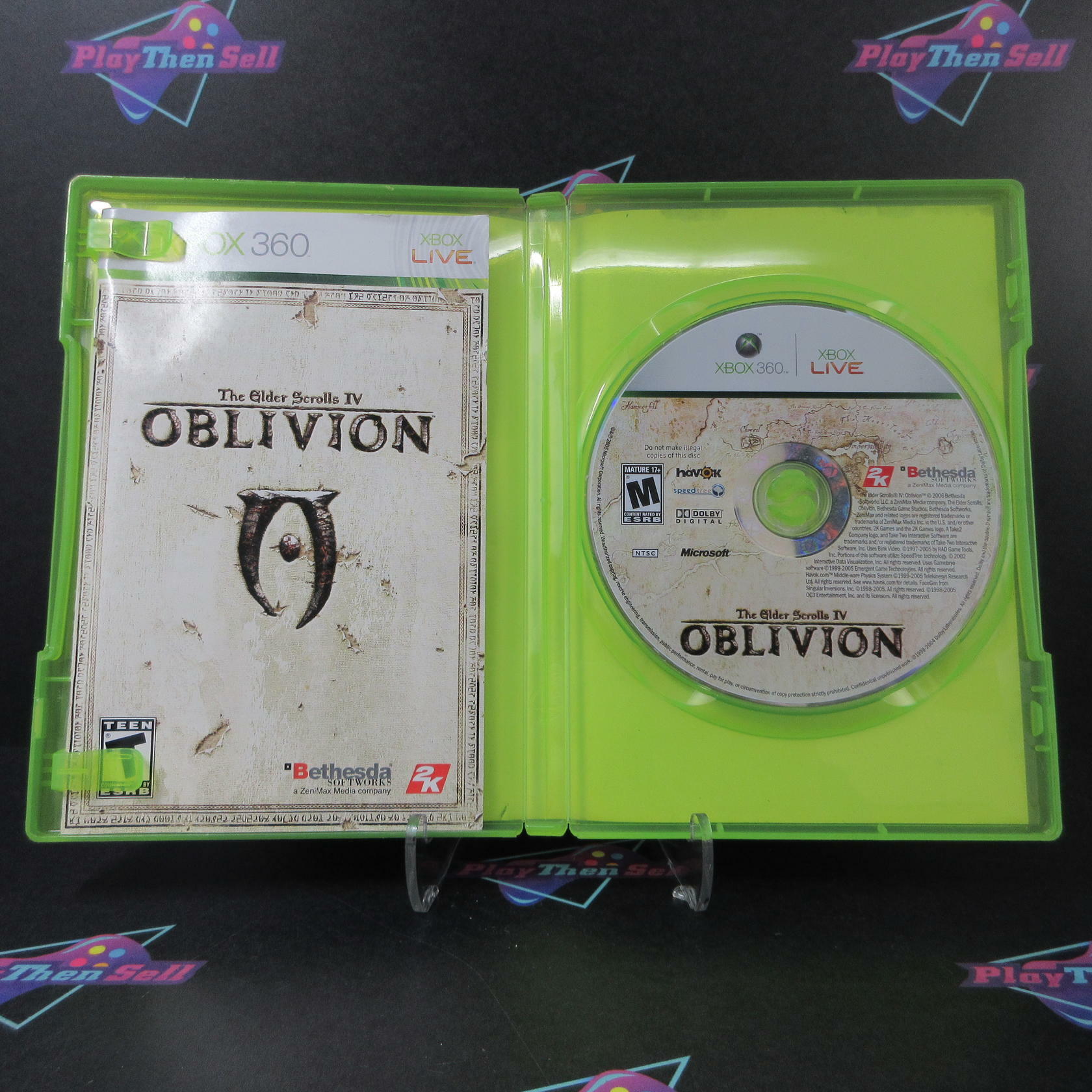 Elder Scrolls IV Oblivion Xbox 360 AD + Reg Card Complete CIB - Very Good