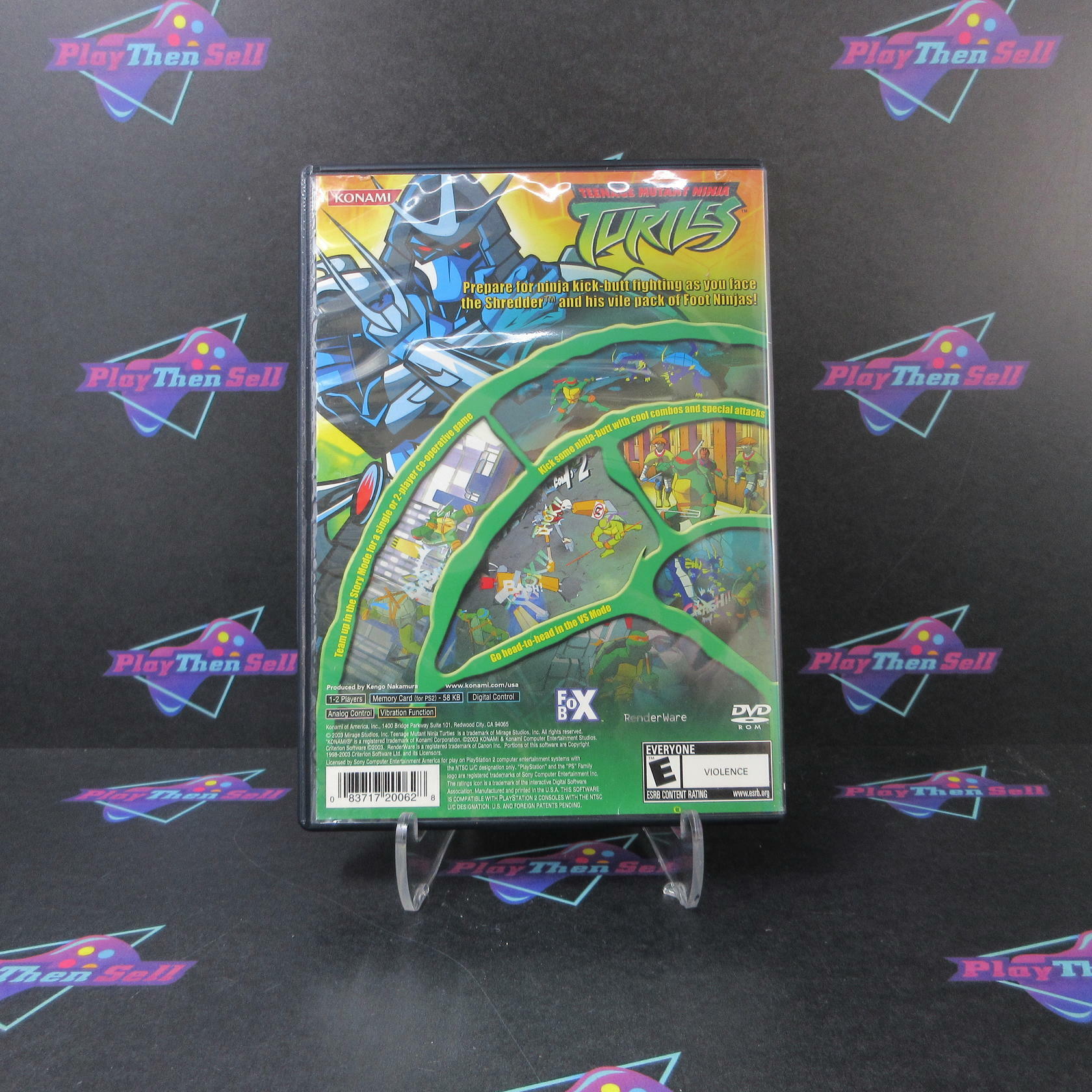 Teenage Mutant Ninja Turtles PS2 PlayStation 2 AD/NM - Very Good