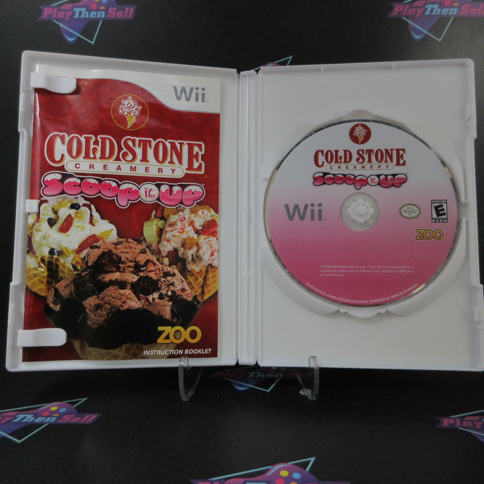 Cold Stone Creamery Scoop It Up Nintendo Wii AD Complete CIB - Very Good