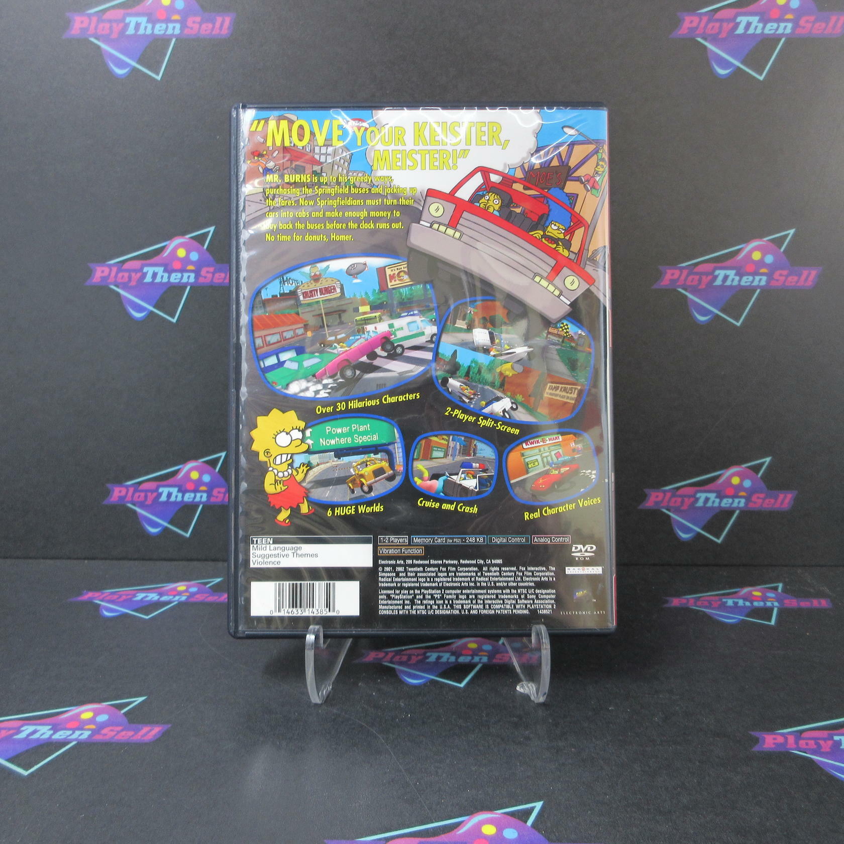 The Simpsons Road Rage GH PS2 PlayStation 2 DD + Reg Card Complete CIB - Very Good