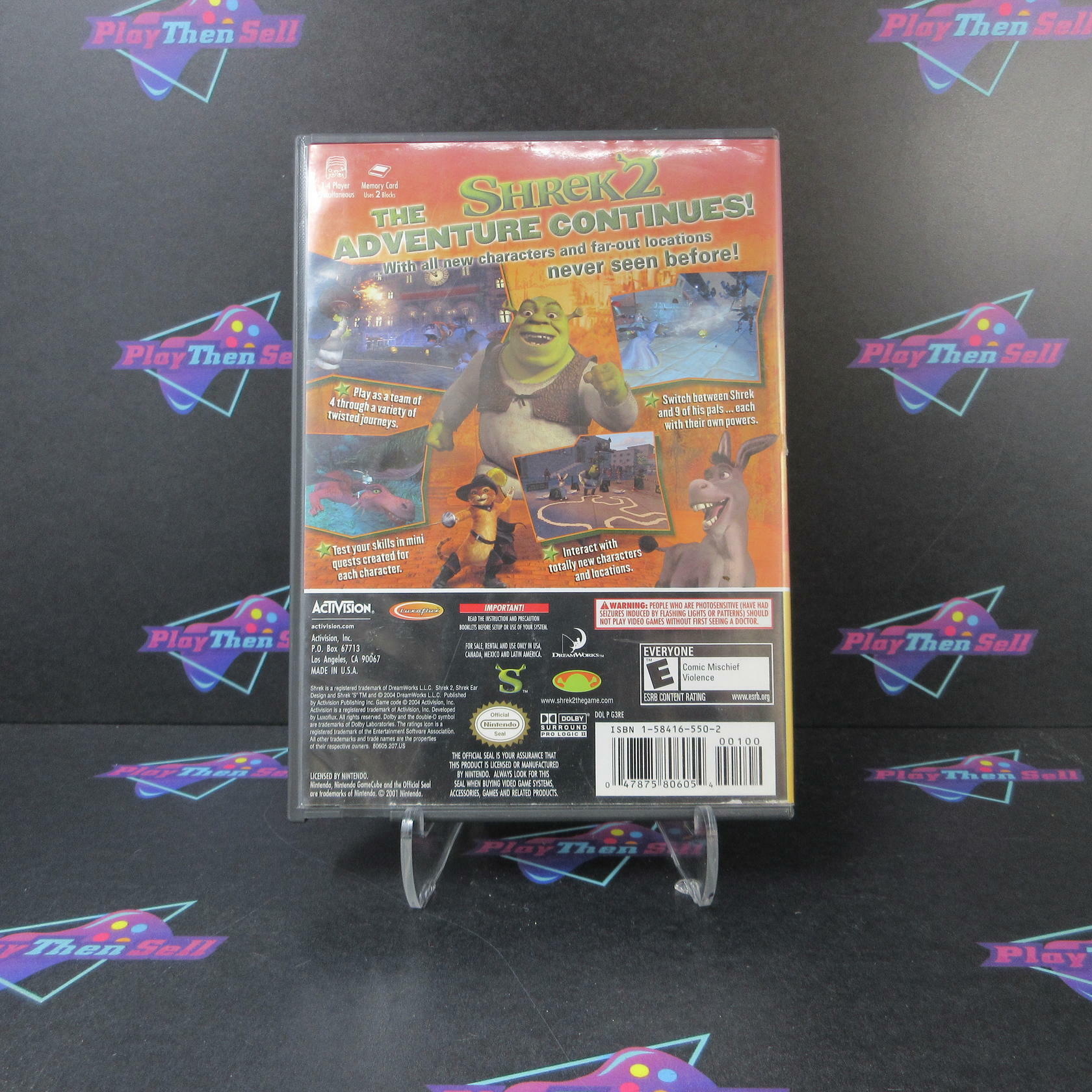 Shrek 2 Player's Choice Nintendo Gamecube AD Complete CIB - Very Good