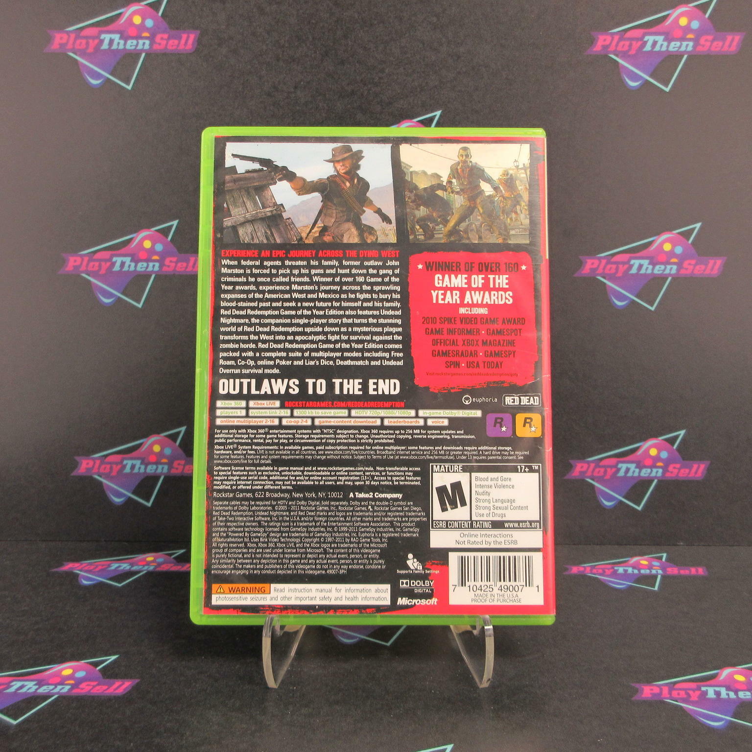 Red Dead Redemption GOTY Edition Xbox 360 + Map - Like New