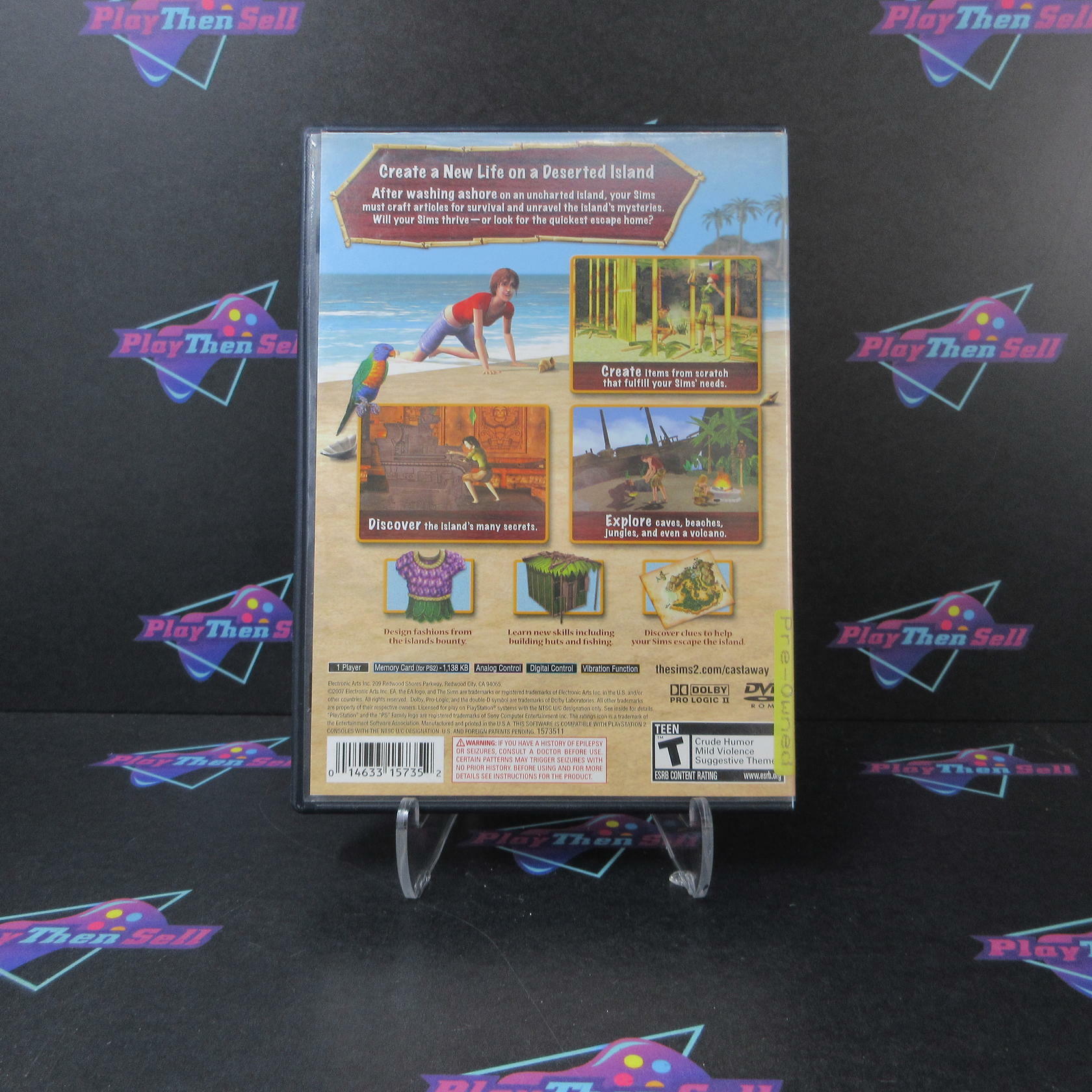 The Sims 2 Castaway PS2 PlayStation 2 AD/NM - Very Good