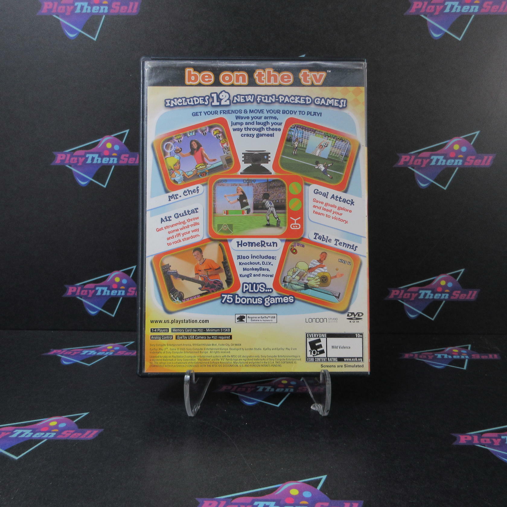 Eye Toy Play 2 PS2 PlayStation 2 AD + Reg Card Complete CIB - Very Good