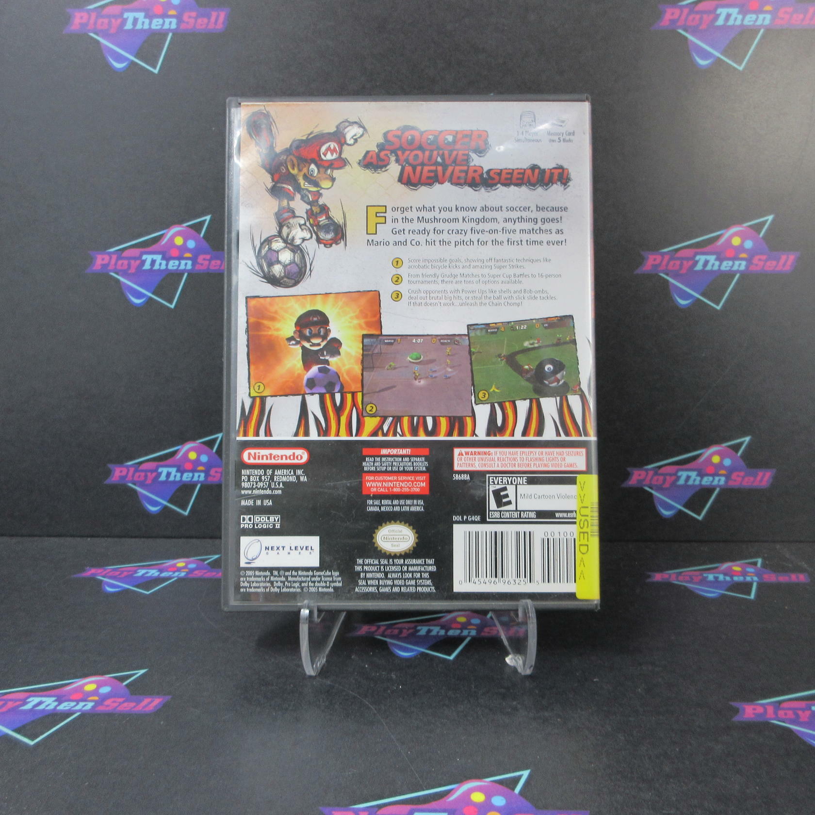 Super Mario Strikers Nintendo GameCube AD Complete CIB - Very Good