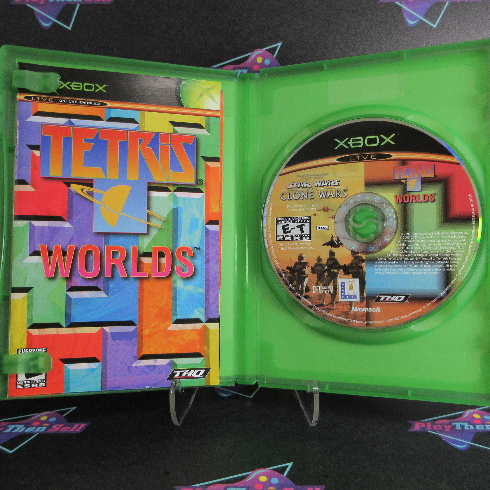 Star Wars The Clone Wars + Tetris Worlds Combo NFS Xbox - Like New