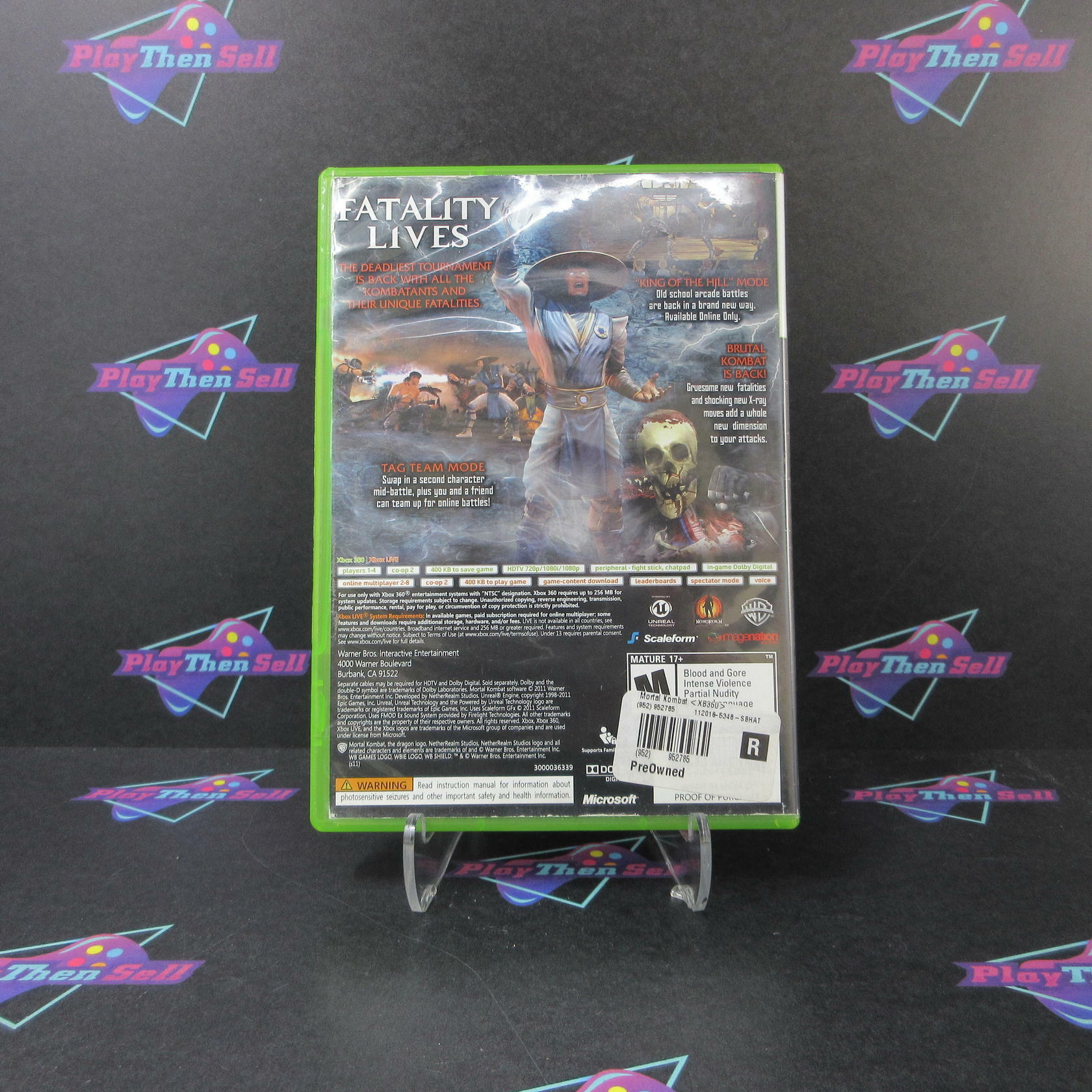 Mortal Kombat Xbox 360 AD/NM - Very Good