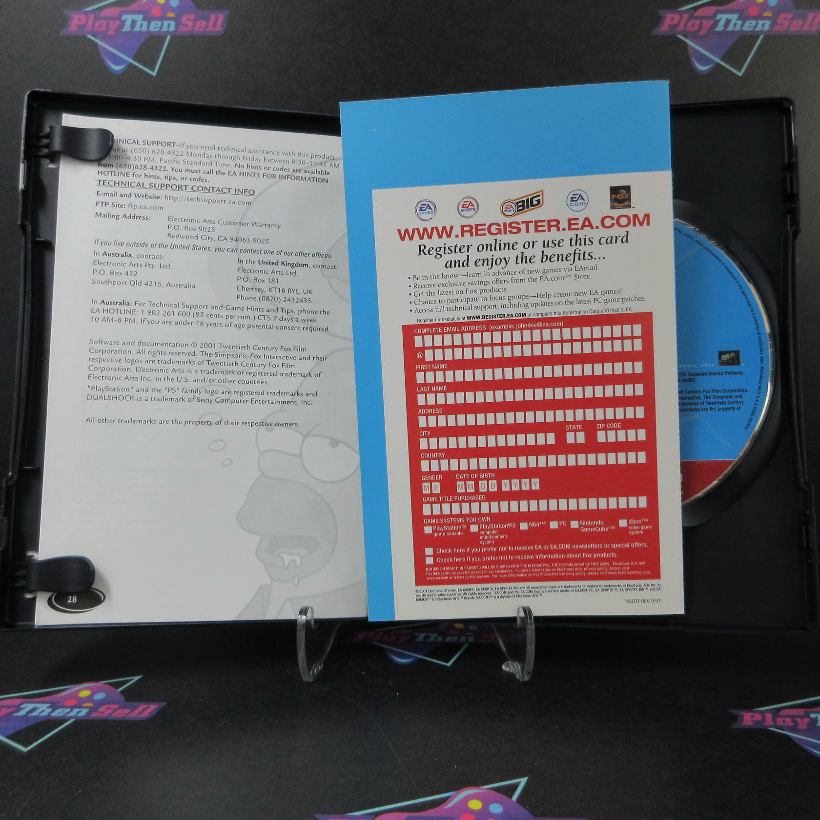 The Simpsons Road Rage GH PS2 PlayStation 2 DD + Reg Card Complete CIB - Very Good