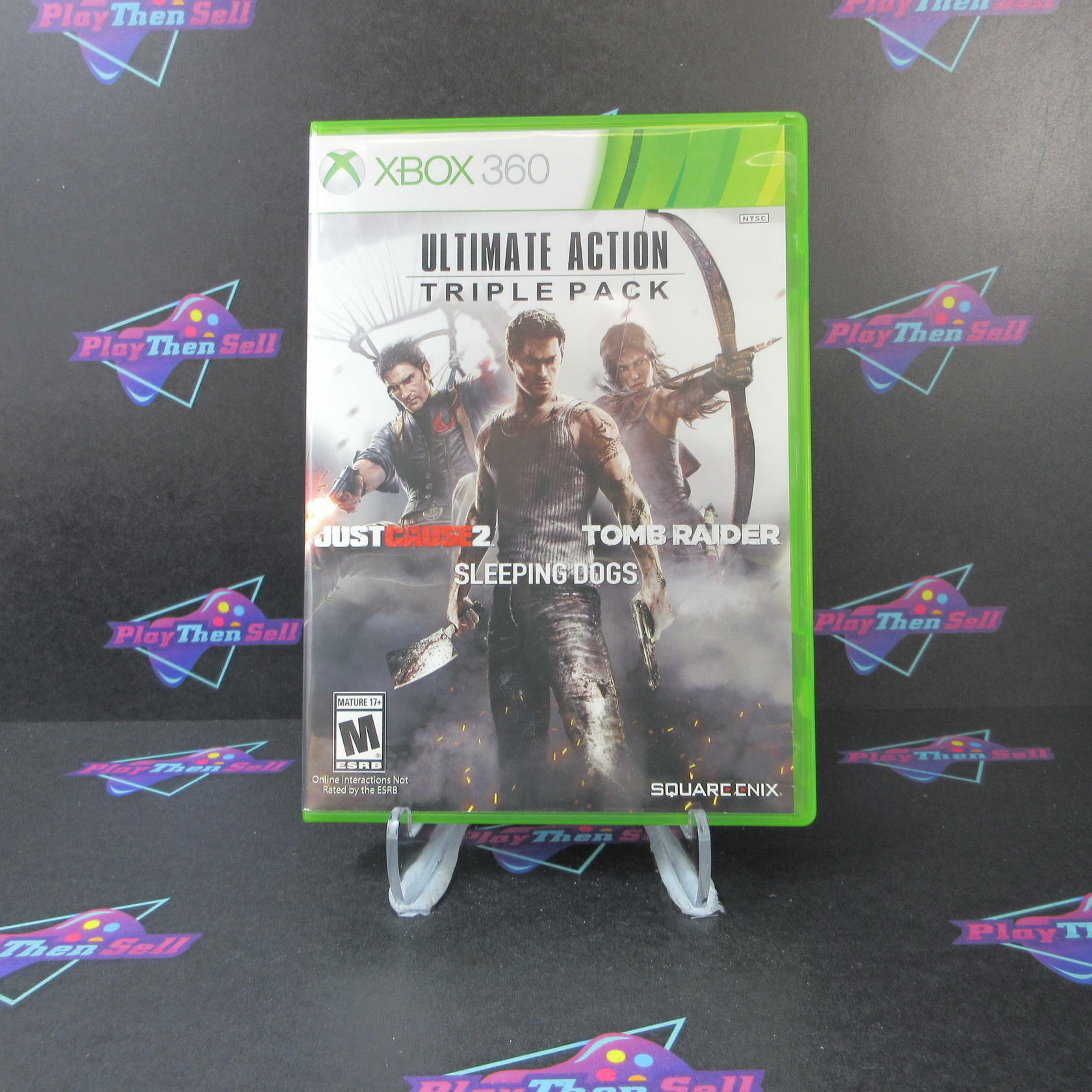 Ultimate Action Triple Pack Xbox 360 - Just Cause 2/ Tomb Raider/ Sleeping Dogs - Like New