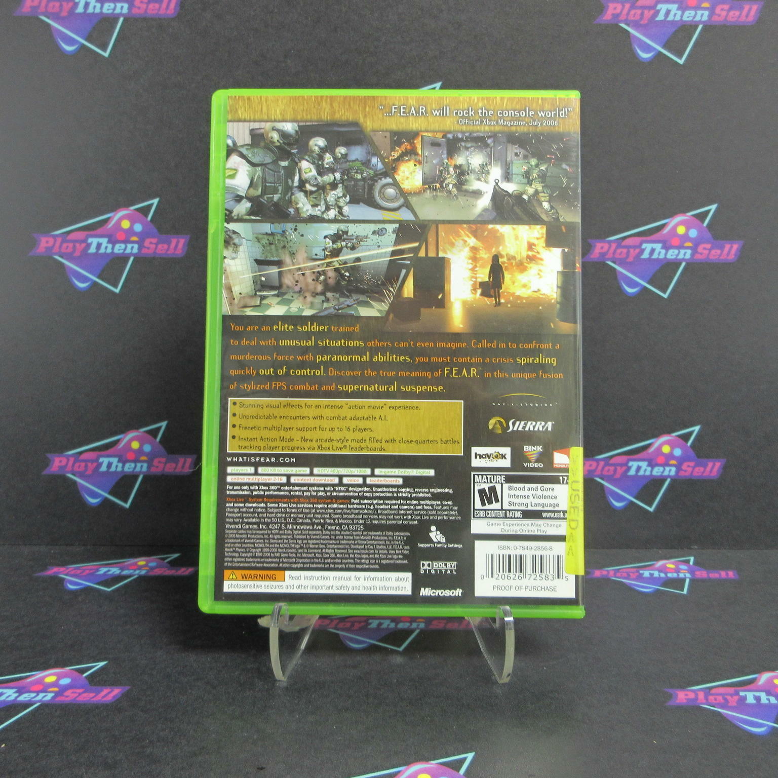 F.E.A.R. First Encounter Assault Recon Xbox 360 AD Complete - Very Good