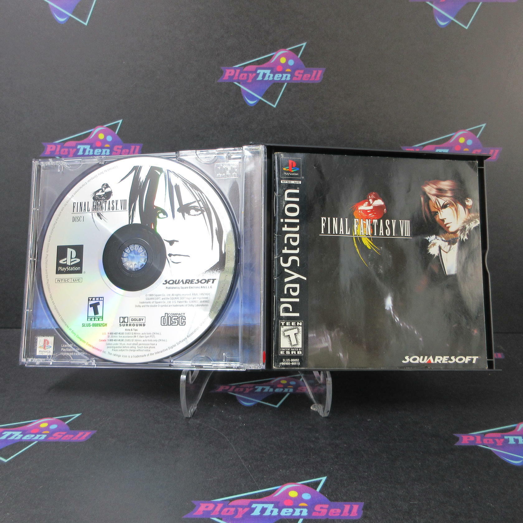 Final Fantasy VII PS1 PlayStation 1 Black Label MD No Back Art Complete CIB - Very Good