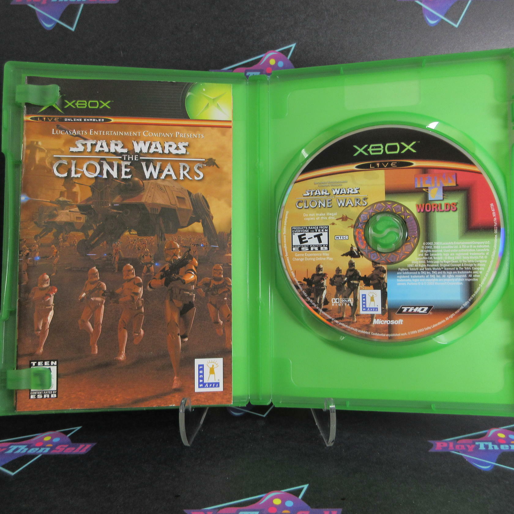 Star Wars The Clone Wars + Tetris Worlds Combo NFS Xbox - Like New