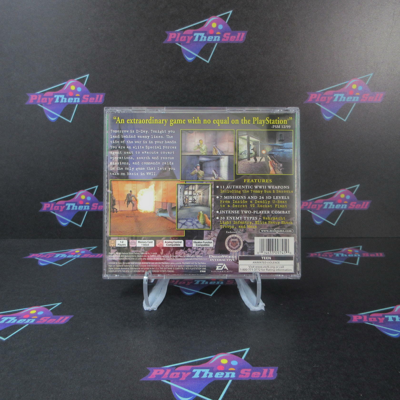Medal Of Honor Greatest Hits PS1 PlayStation 1 + Reg Card - Like New