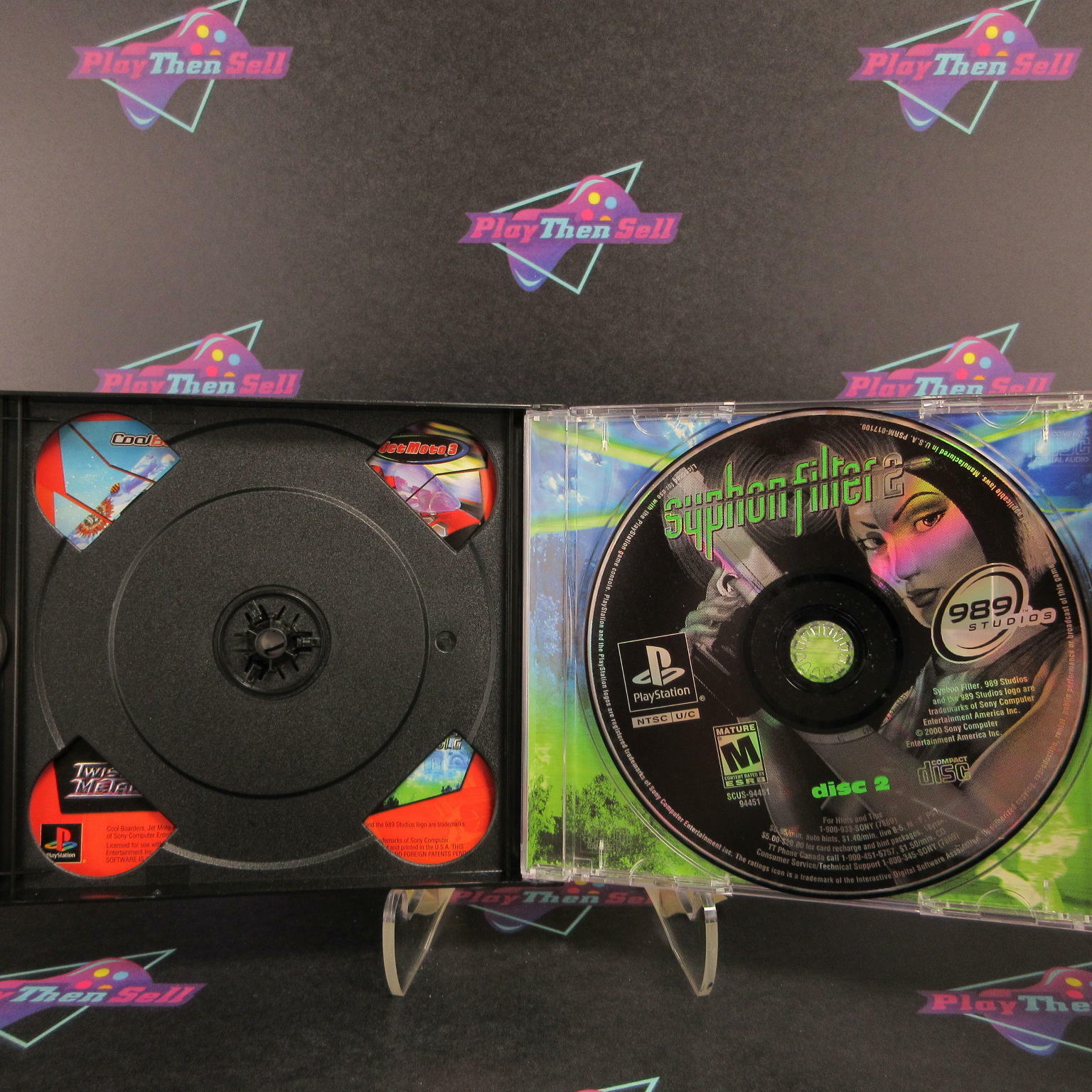 Syphon Filter 2 PS1 PlayStation 1 Black Label - Like New