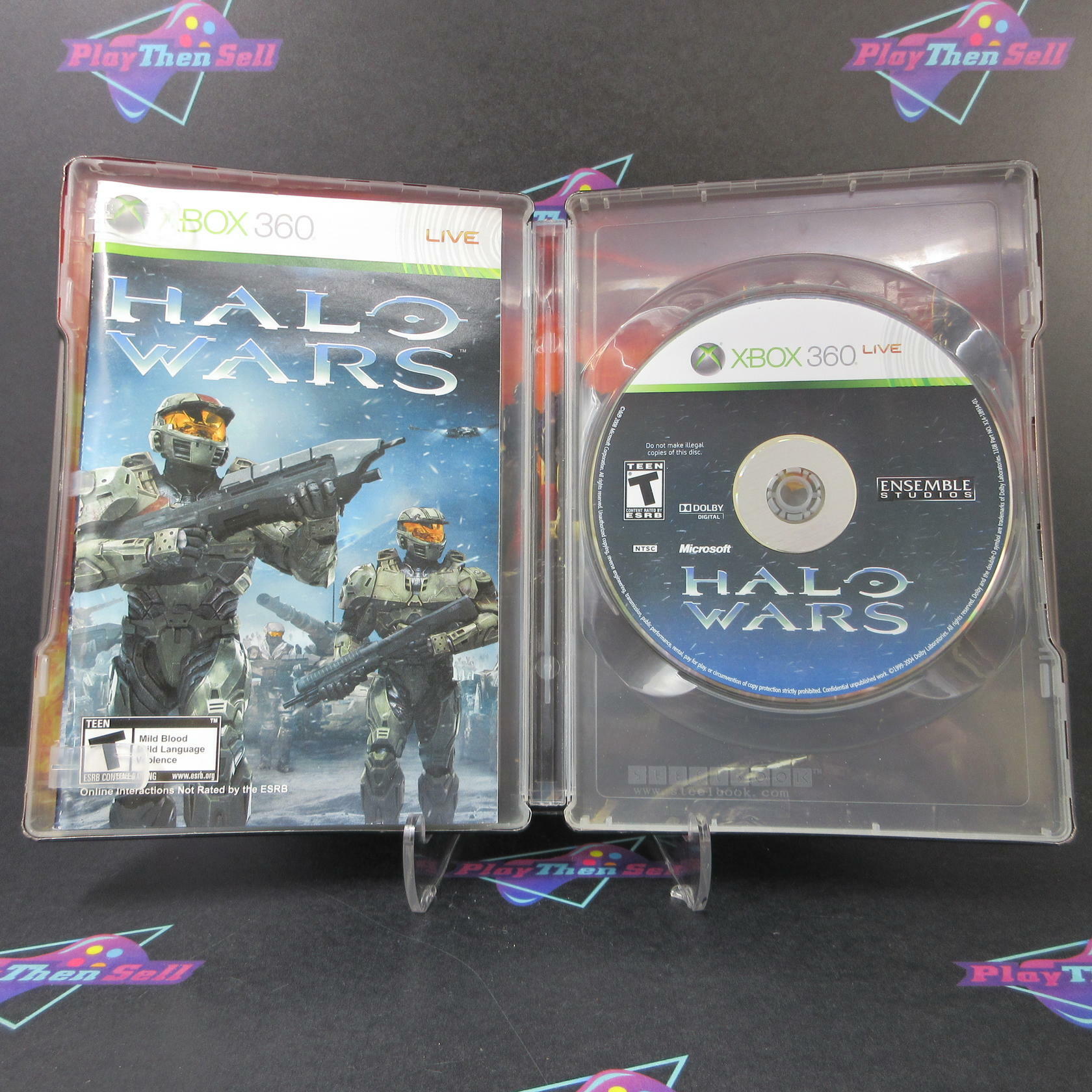 Halo Wars Limited Edition Steelbook Xbox 360 DD + Hint Book Complete CIB - Very Good