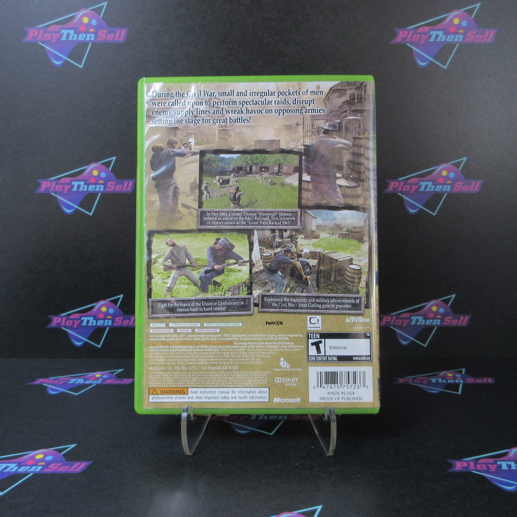 History Channel Civil War: Secret Missions Xbox 360 - Like New