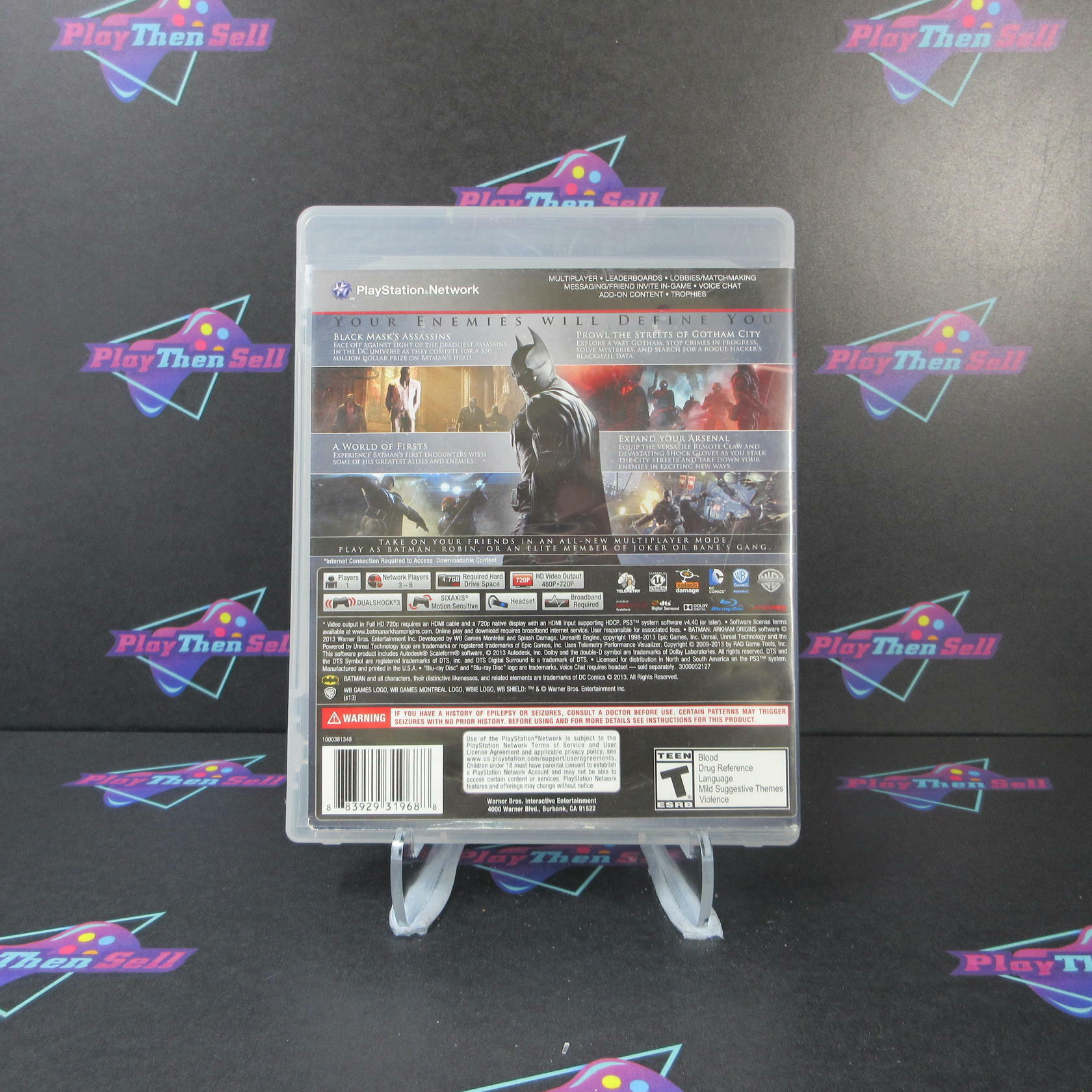 Batman Arkham Origins PS3 PlayStation 3 AD/NM - Very Good