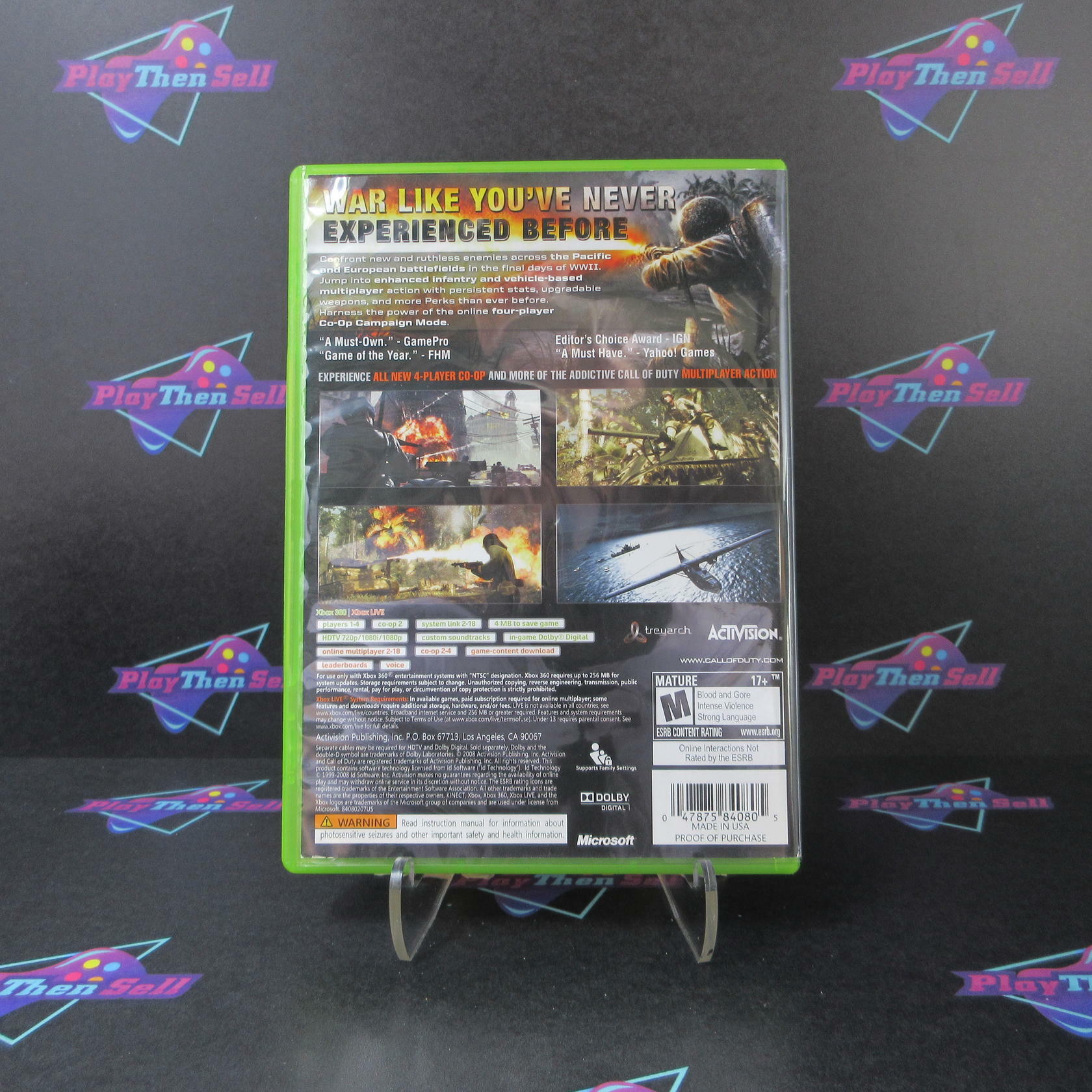 Call of Duty World at War Xbox 360 Platinum Hits - Like New