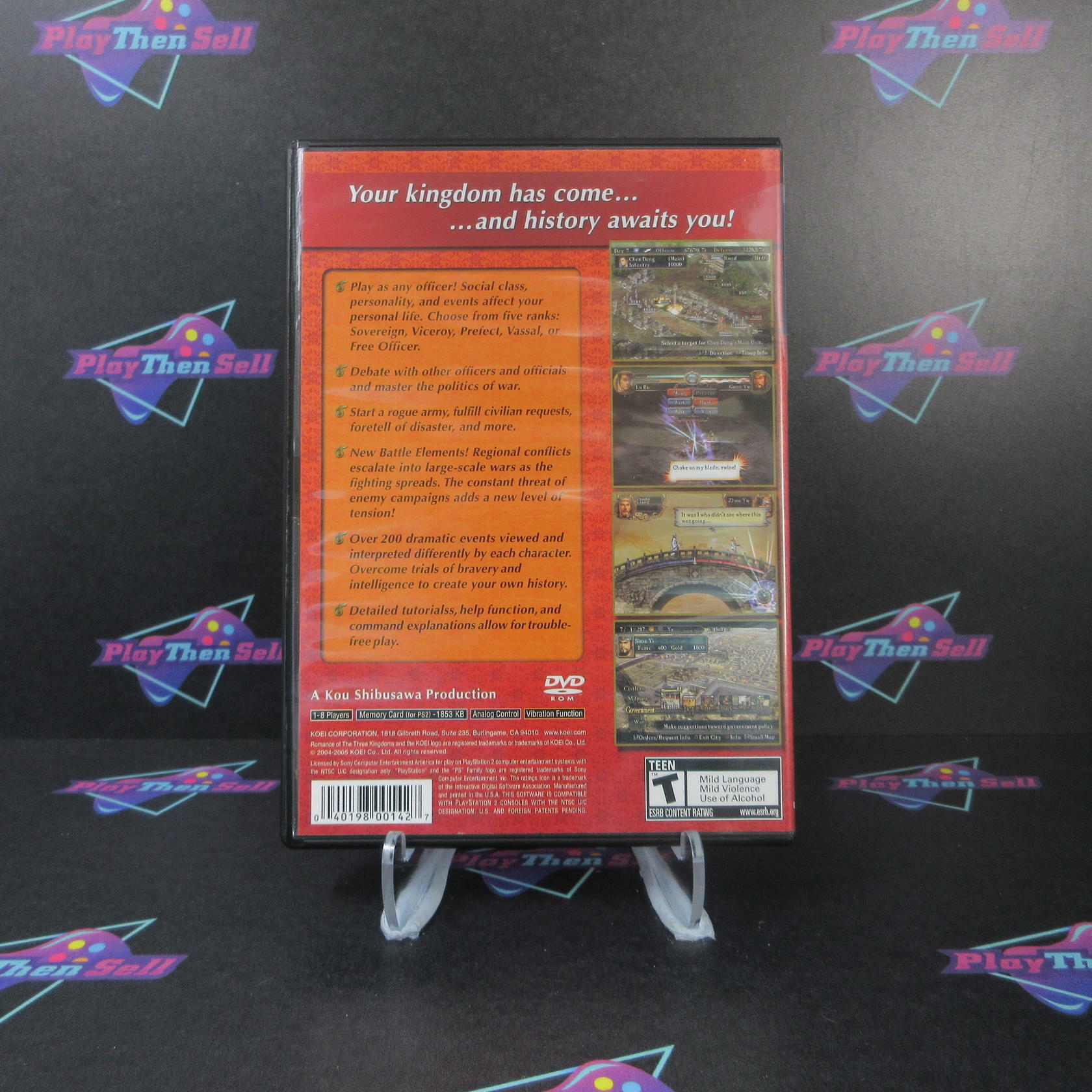 Romance of the Three Kingdoms X PS2 PlayStation 2 + Reg Card - Like New