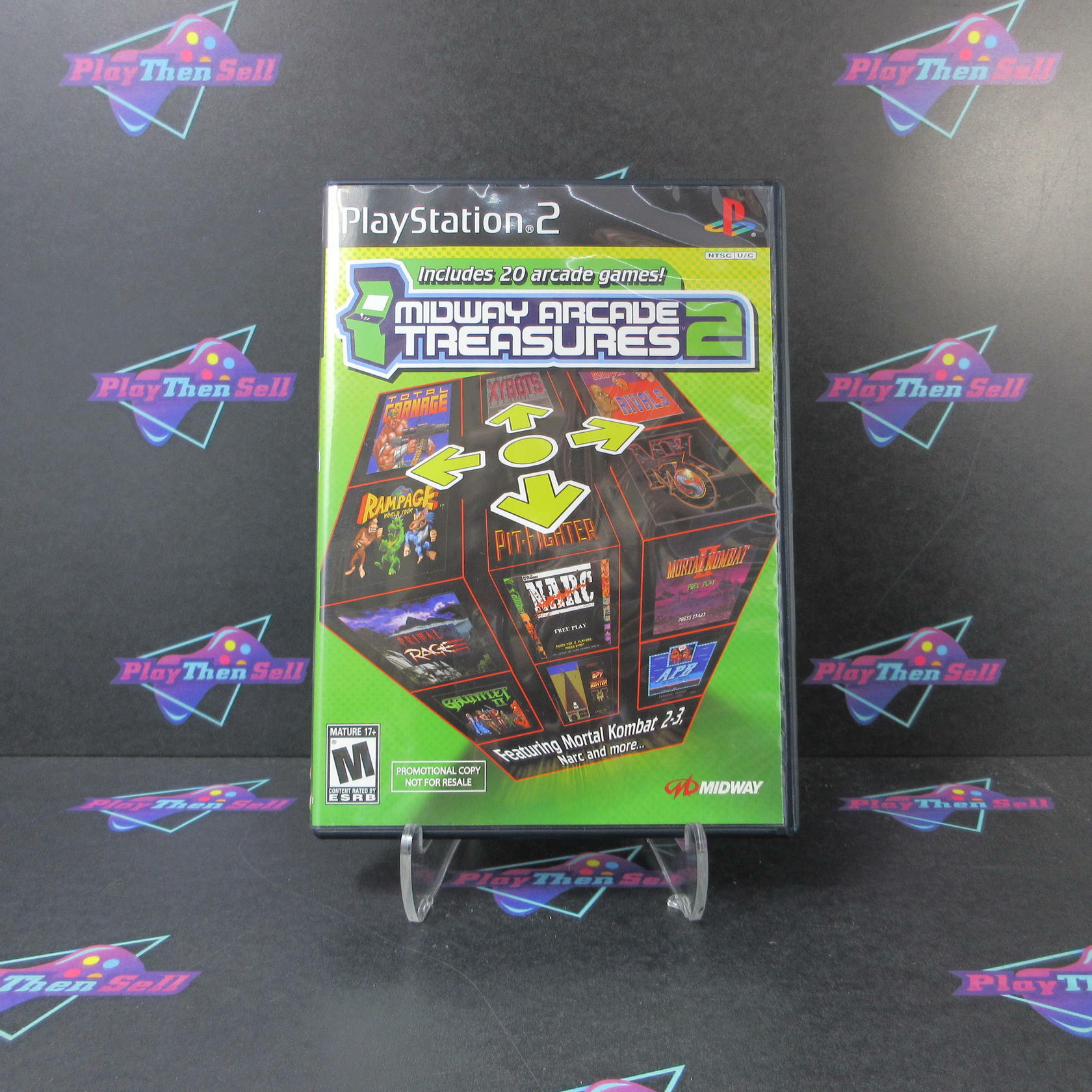Midway Arcade Treasures 2 PS2 PlayStation 2 DD + Reg Card Complete CIB - Very Good