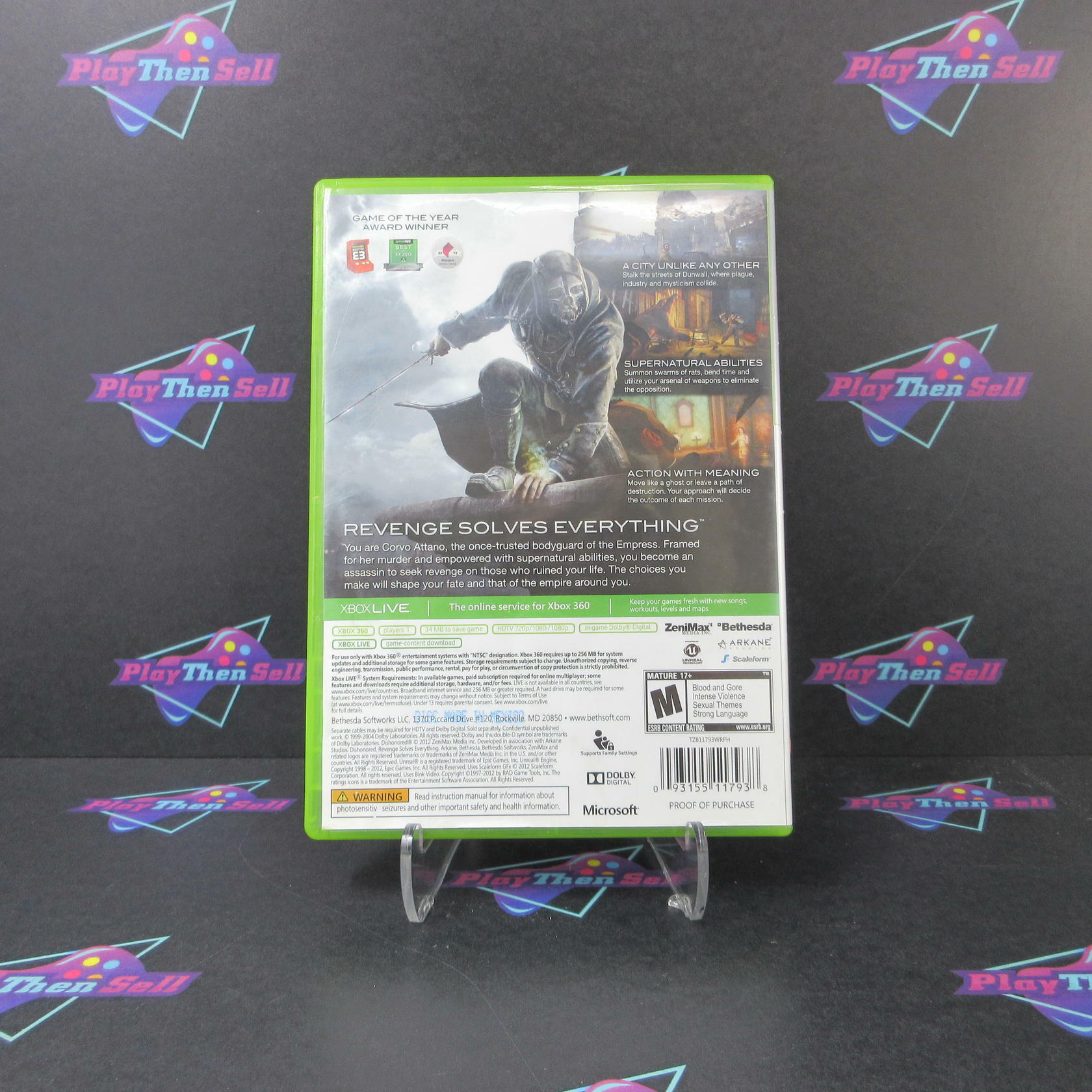 Dishonored PH Xbox 360 AD Complete CIB - Very Good