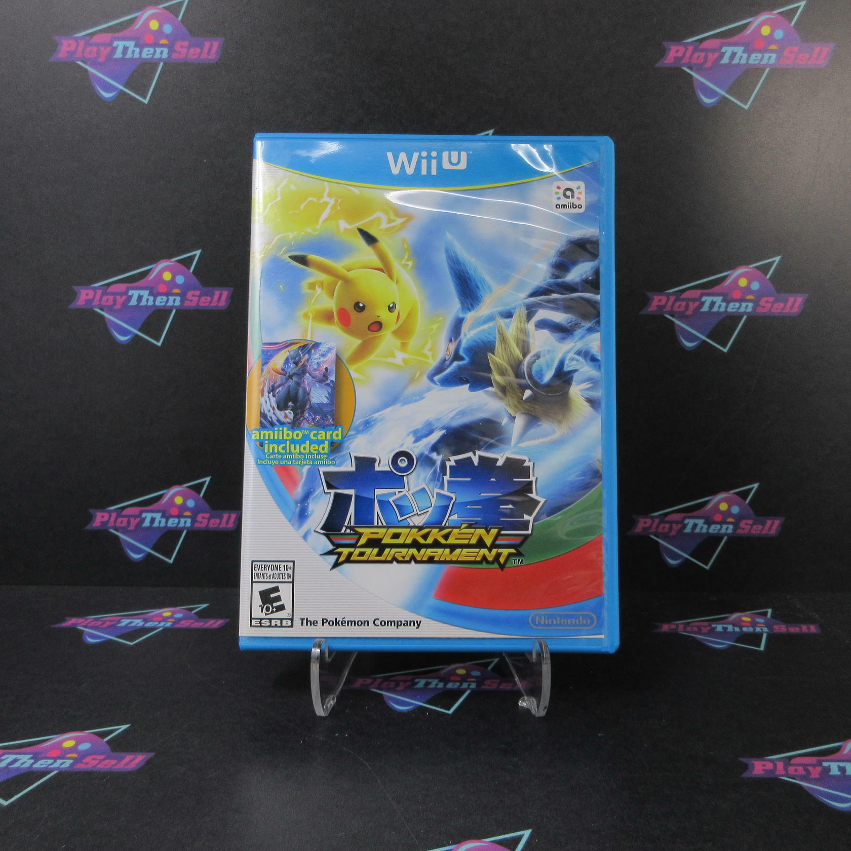 Pokken Tournament  Nintendo Wii U + Amiibo Card - Like New