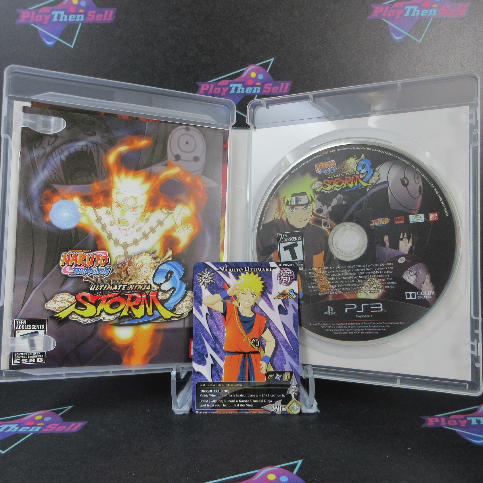 Naruto Shippuden Ultimate Ninja Storm 3 PS3 PlayStation 3 + Trading Card - Like New