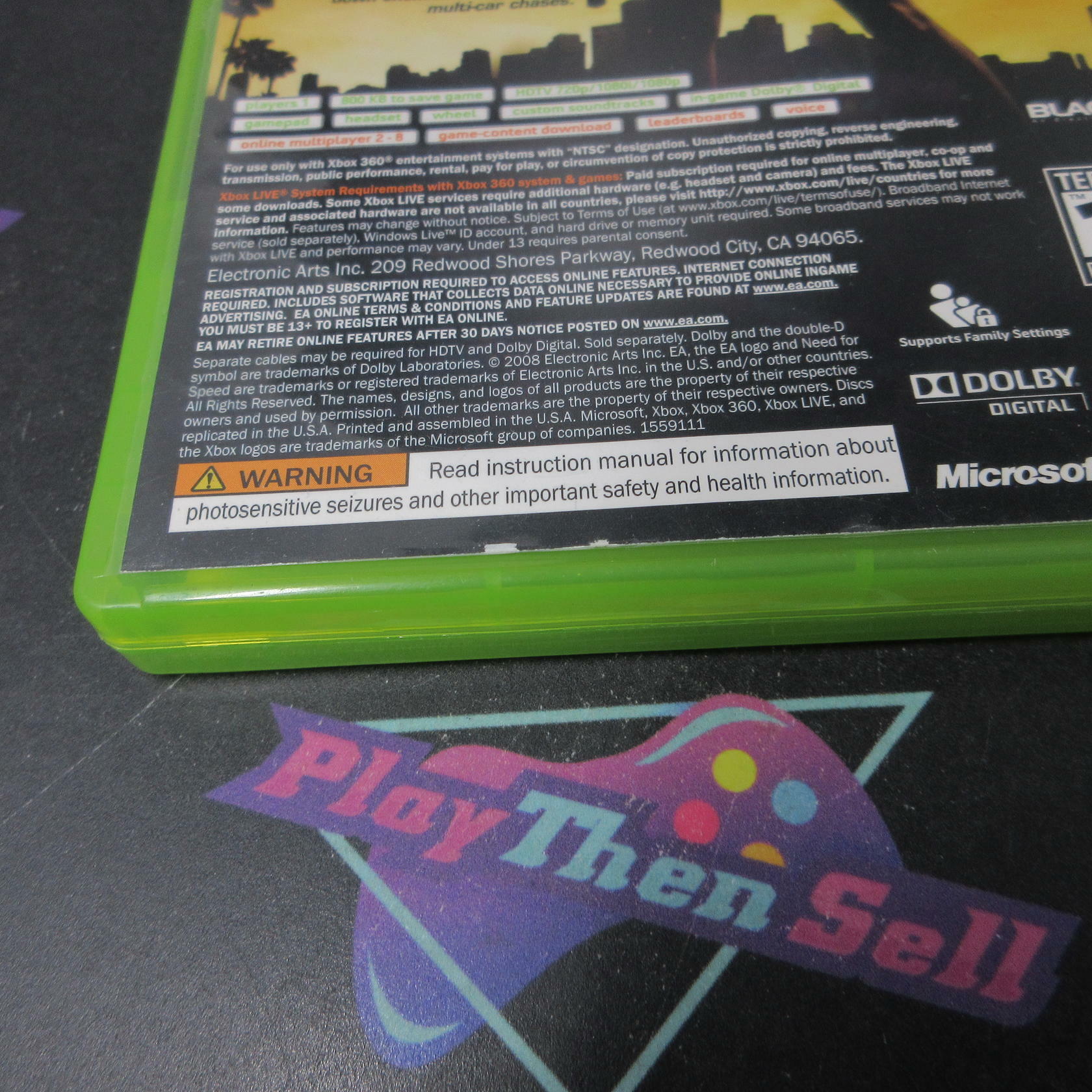Need for Speed Undercover PH Disc Xbox 360 AD/NM - Very Good