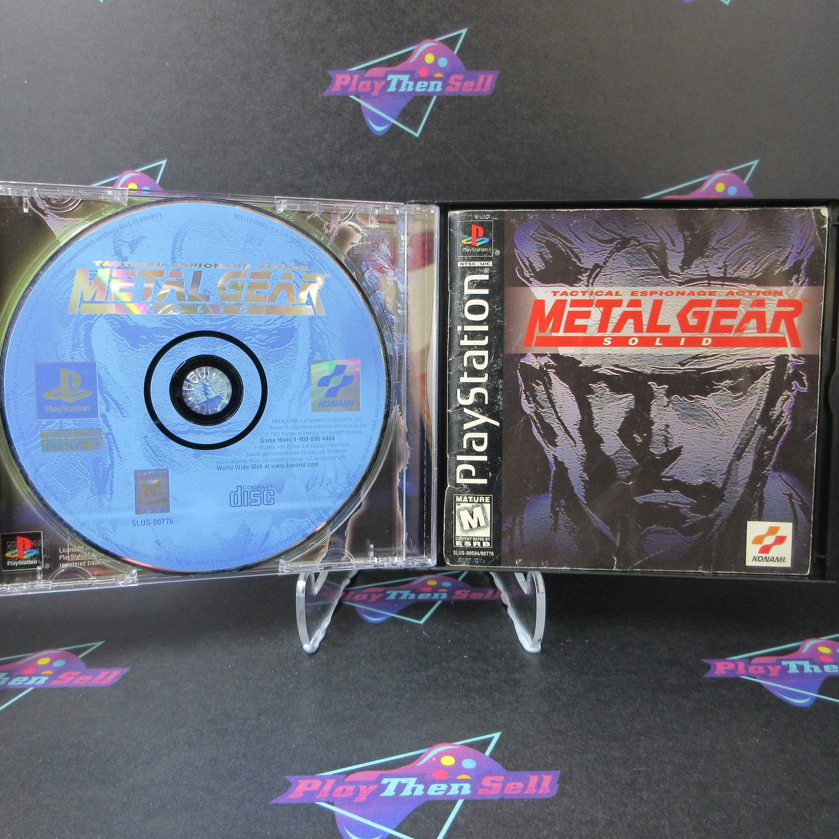 Metal Gear Solid PS1 PlayStation 1 Black Label AD/MD Complete - Very Good