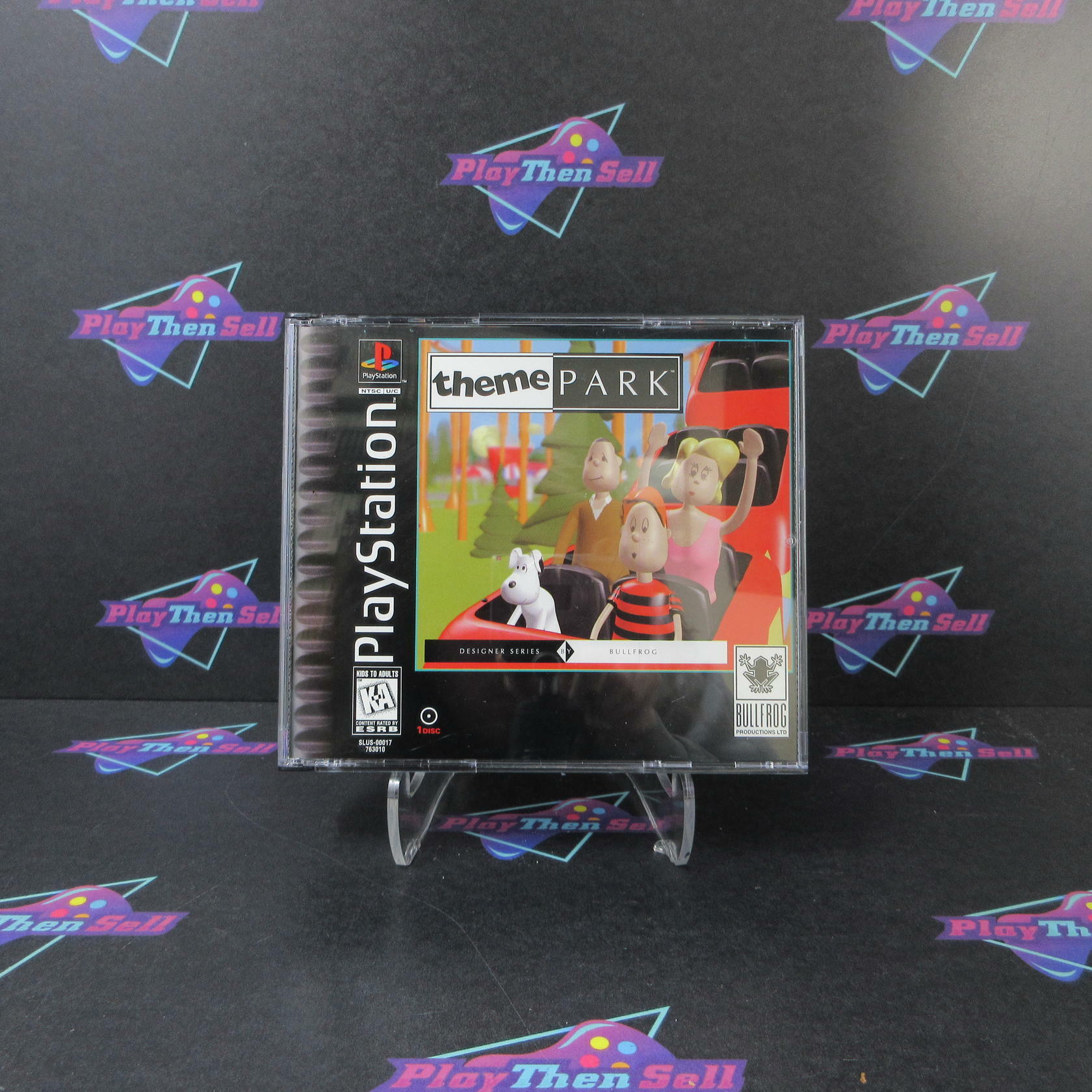 Theme Park PS1 PlayStation 1 AD/MD Complete CIB - Very Good