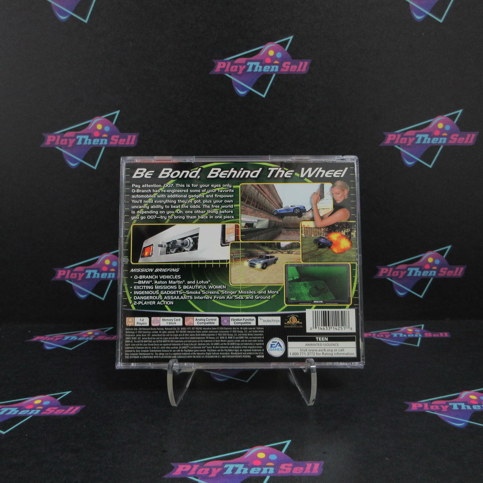 007 Racing PS1 PlayStation 1 + Reg Card - Like New