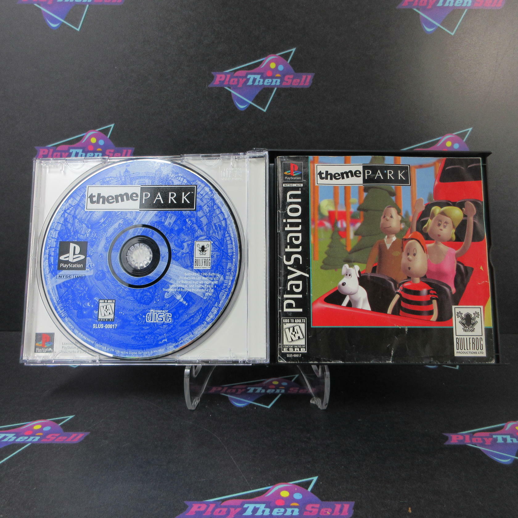 Theme Park PS1 PlayStation 1 AD/MD Complete CIB - Very Good
