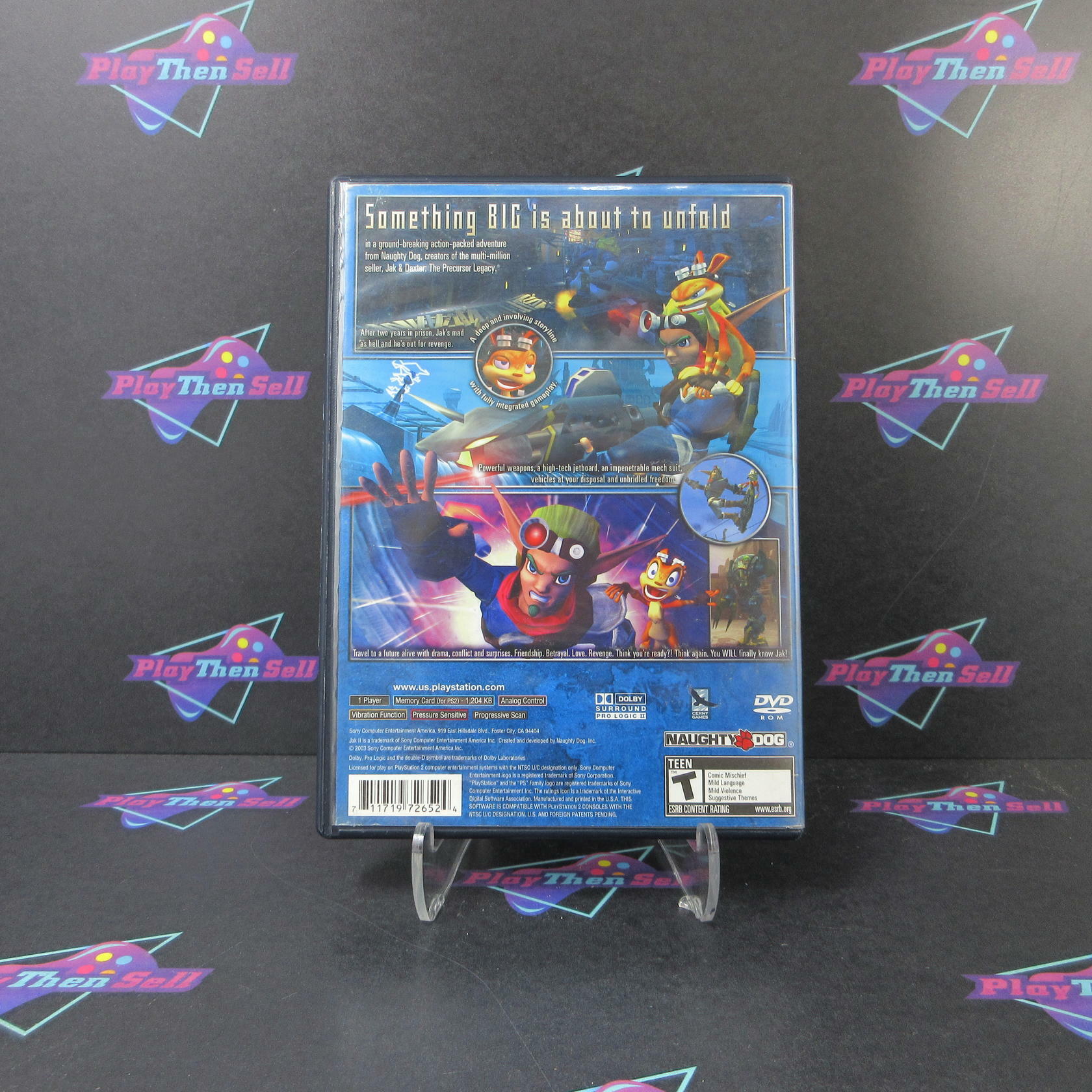 Jak II PS2 PlayStation 2 AD/DD/NM - Very Good
