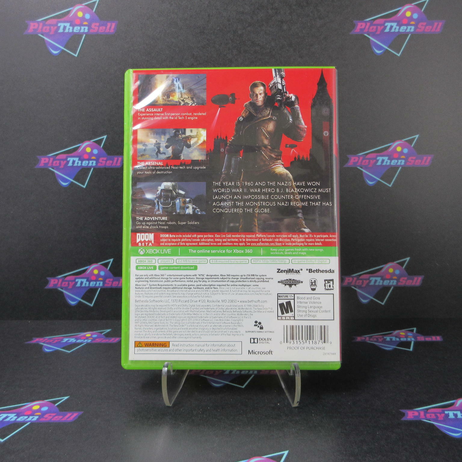 Wolfenstein The New Order Xbox 360 - Like New