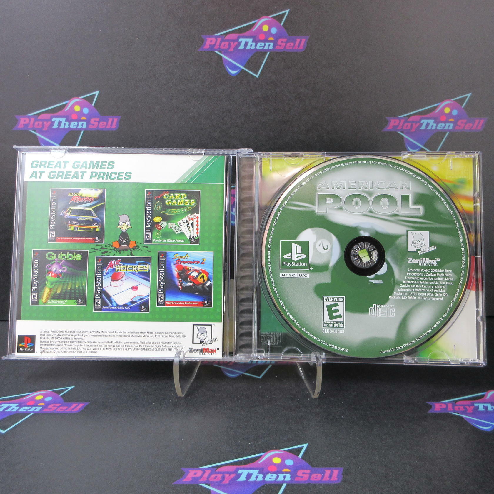 American Pool PS1 PlayStation 1 + Reg Card - Like New
