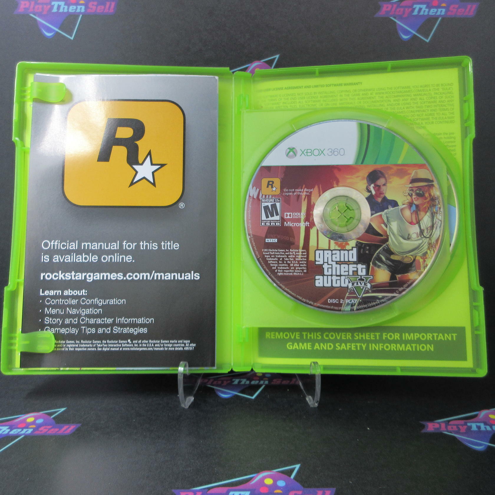 Grand Theft Auto V 5 Xbox 360 Best Seller + Map - Like New