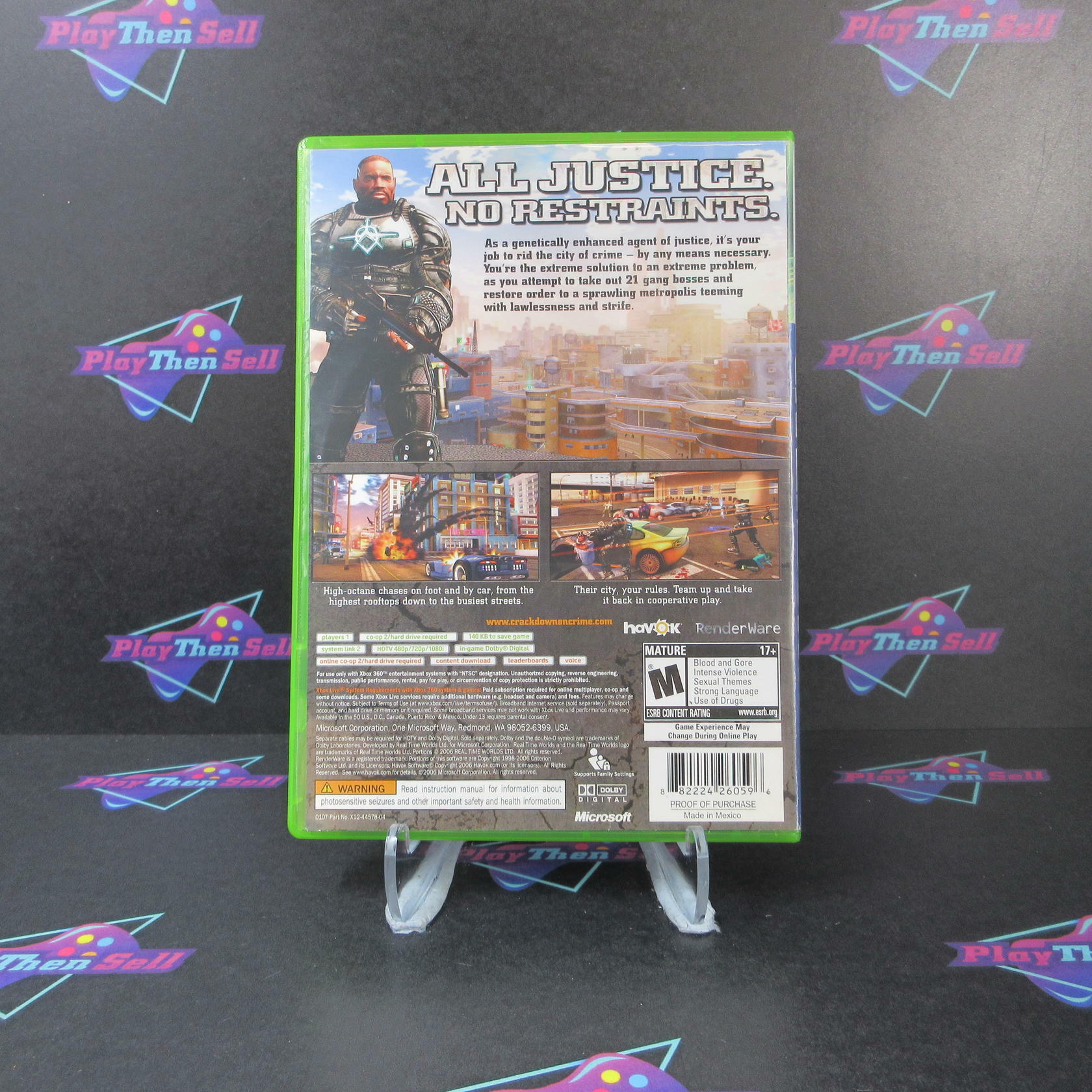 Crackdown Xbox 360 AD/MD Complete CIB - Very Good