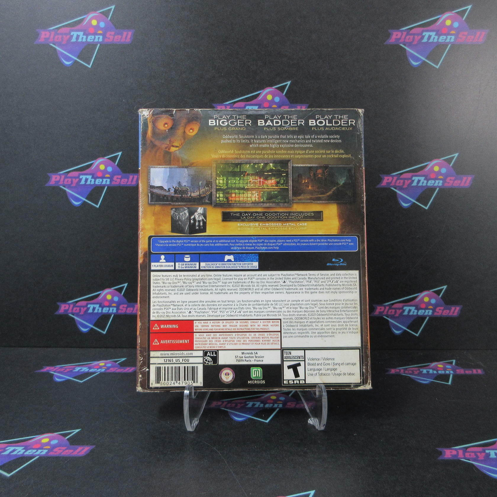 Oddworld Soulstorm Day One Oddition Steelbook PS4 PlayStation 4 AD + Sleeve - Very Good