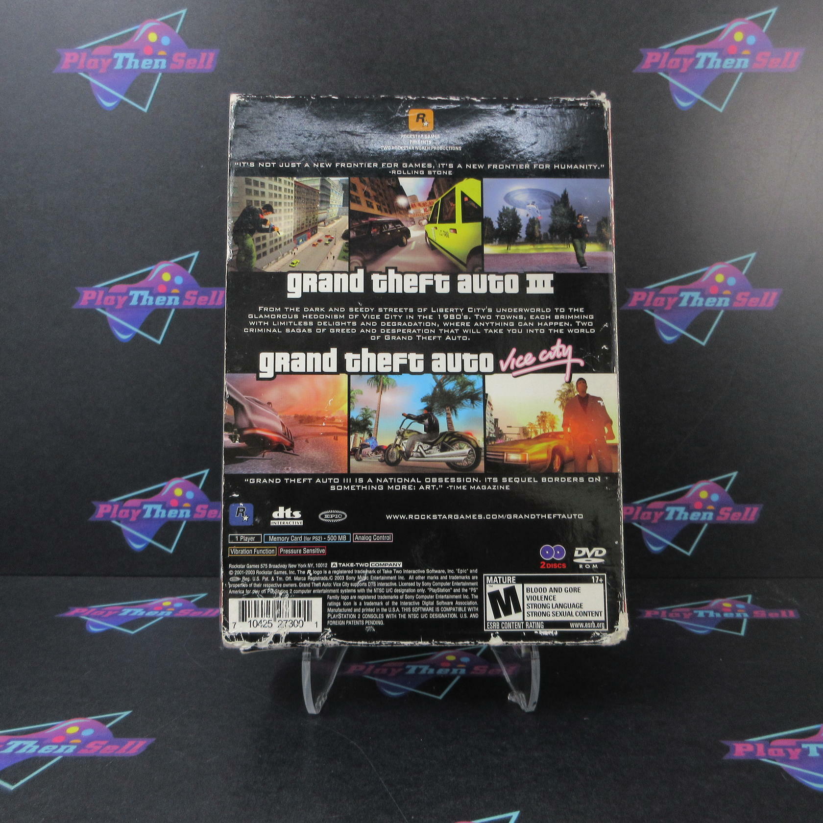 Grand Theft Auto Double Pack GH PS2 PlayStation 2 AD Complete CIB - Very Good