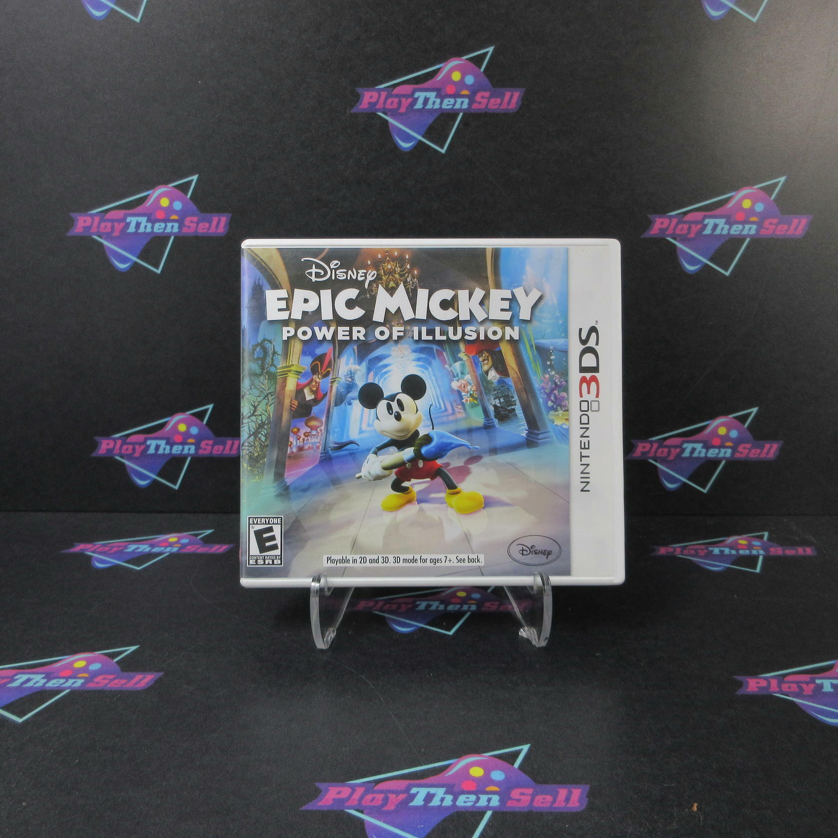 Epic Mickey Power of Illusion Nintendo 3DS AD Complete CIB - Very Good