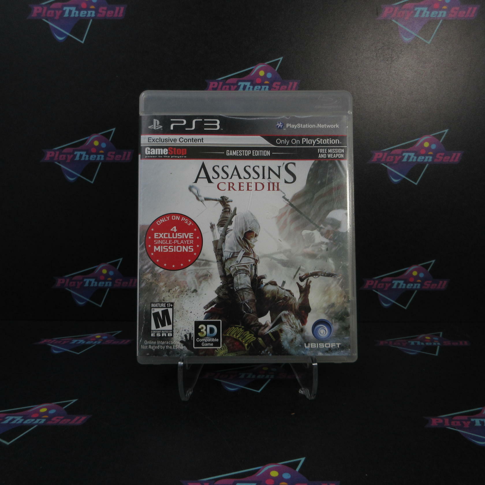 Assassin's Creed III GameStop Edition PS3 PlayStation 3 AD Complete CIB - Very Good